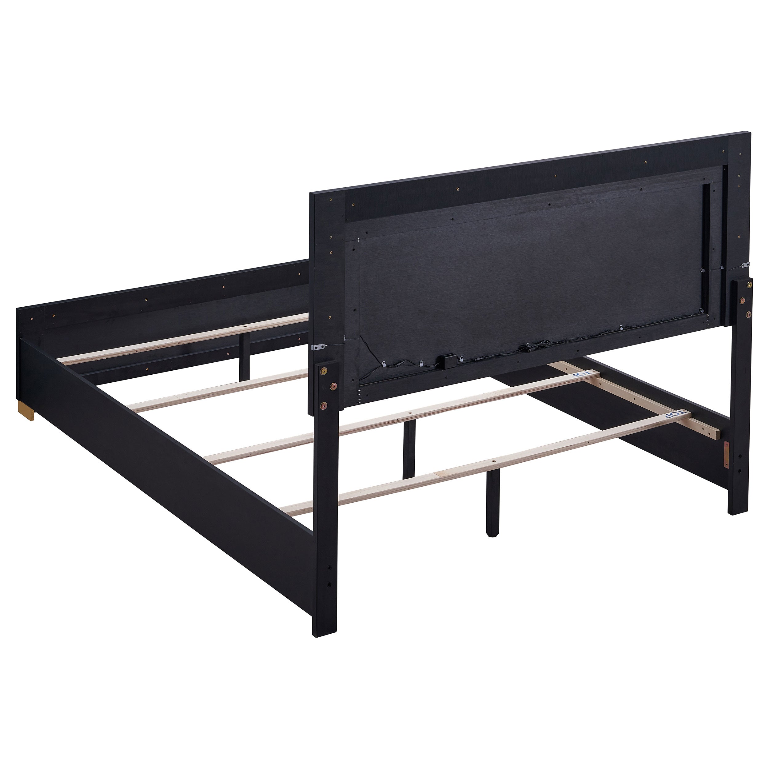 Marceline Eastern King Bed with LED Headboard Black