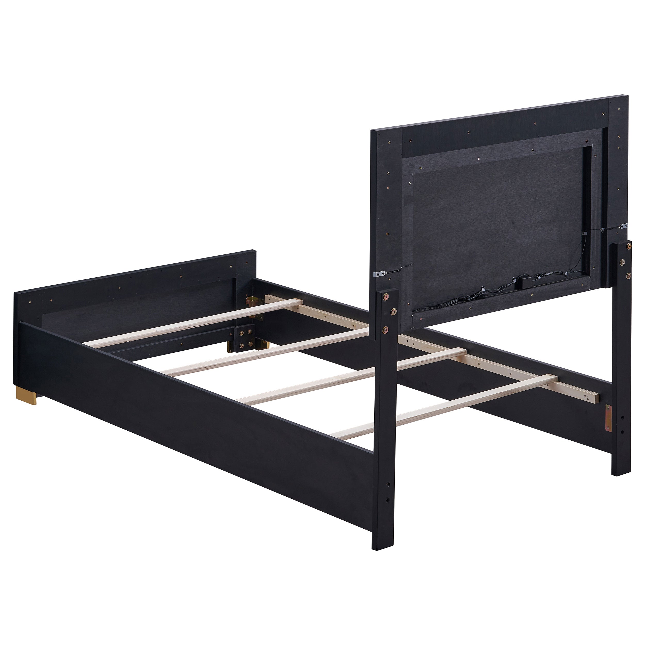 Marceline Twin Bed with LED Headboard Black