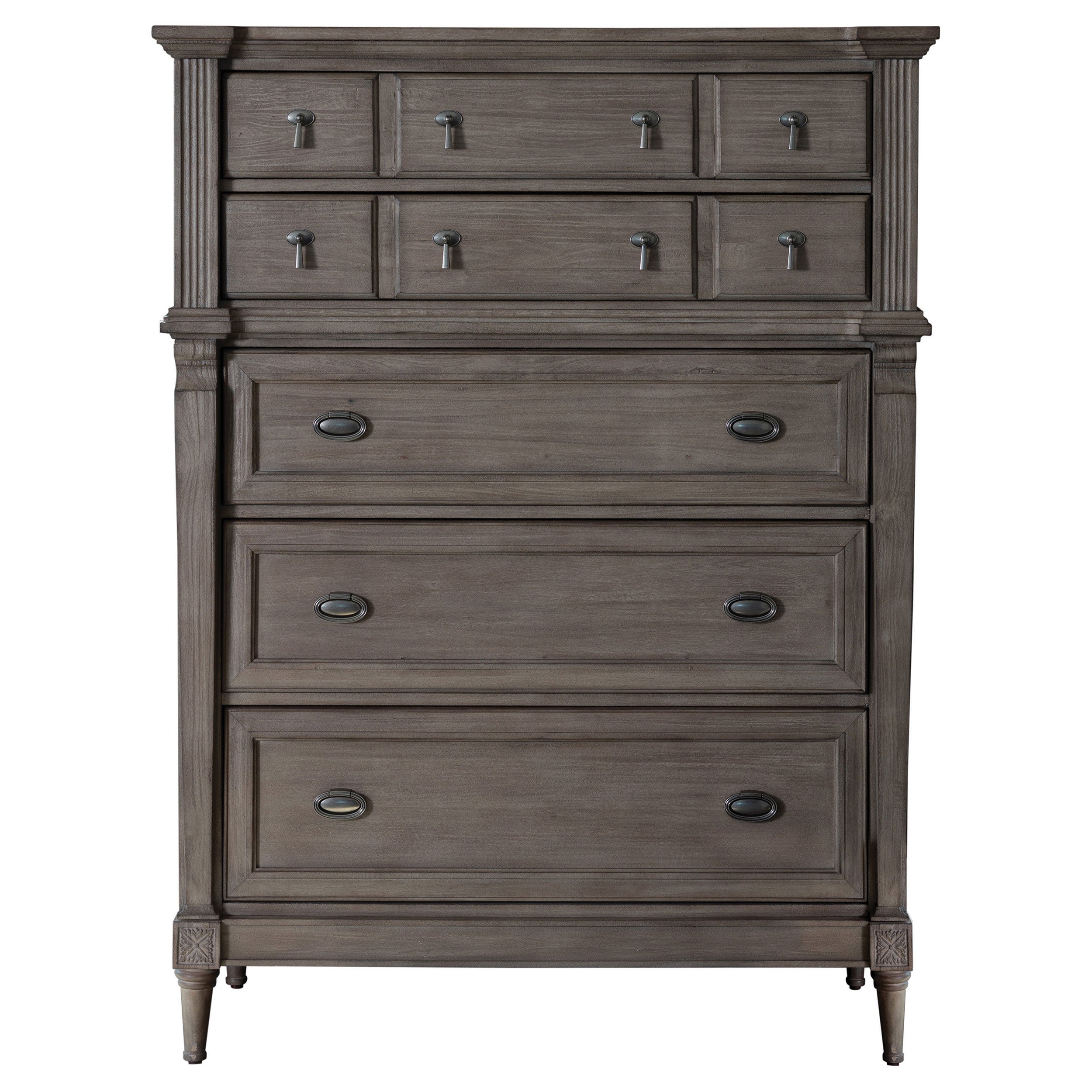 Alderwood 5-drawer Chest French Grey