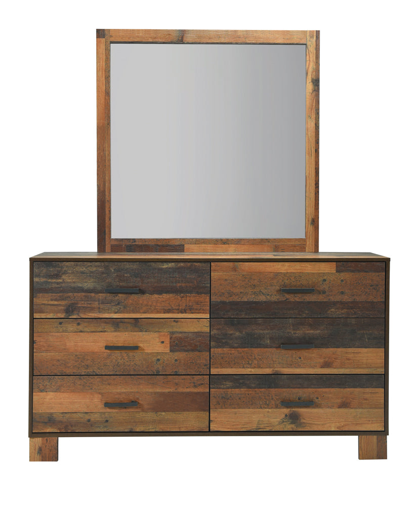 Sidney Square Dresser Mirror Rustic Pine