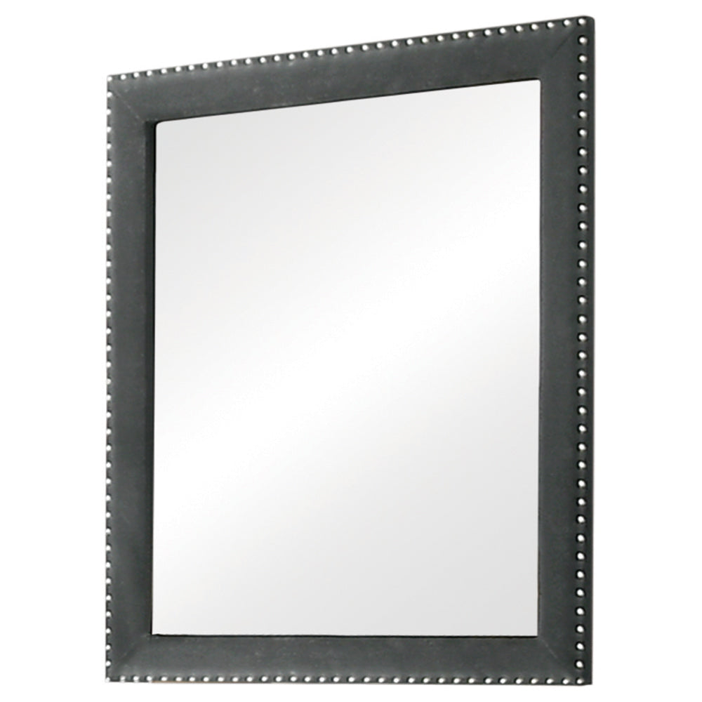 Melody Rectangular Upholstered Dresser Mirror Grey