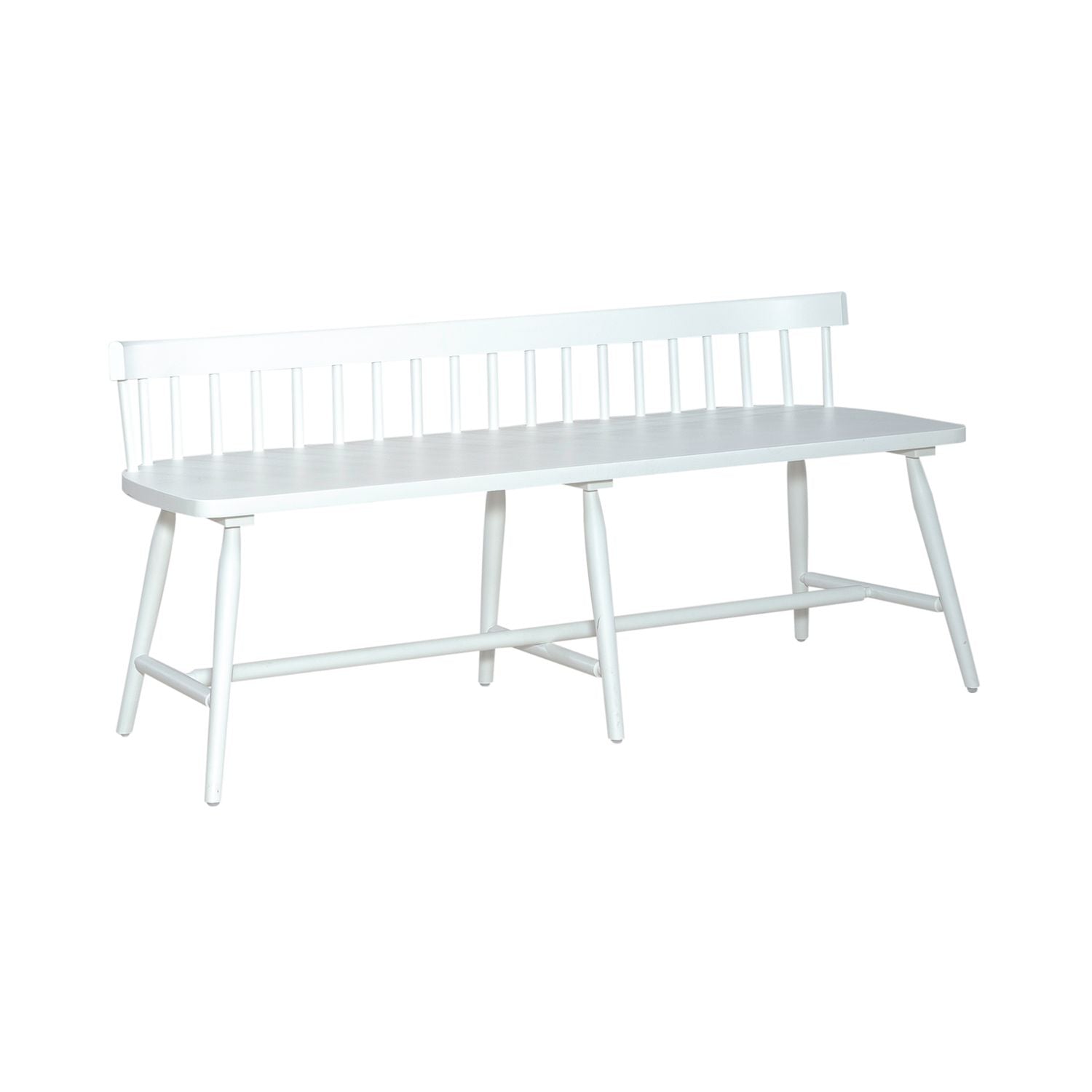 Gadis Spindle Back Dining Bench - White