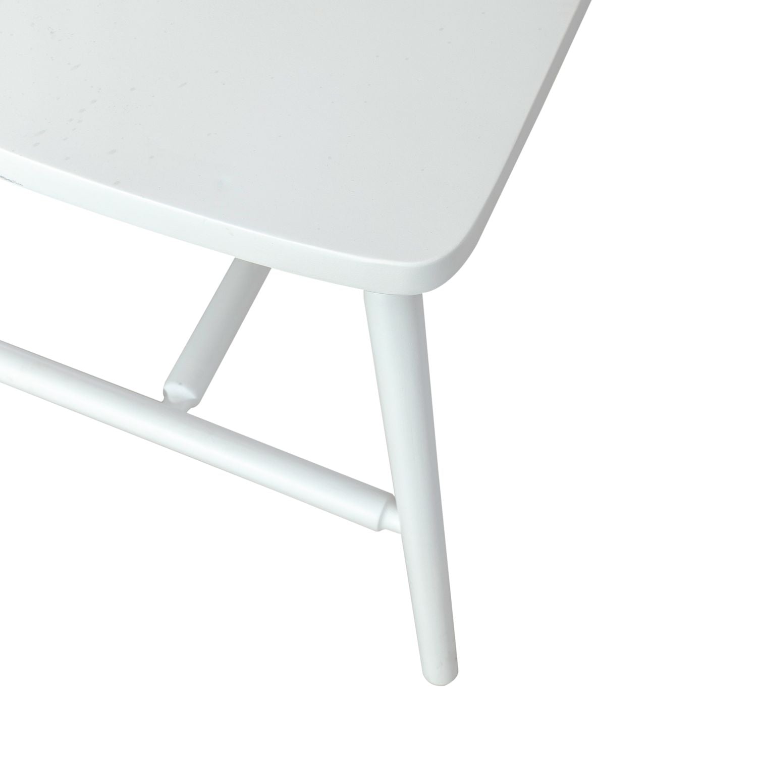 Gadis Spindle Back Dining Bench - White