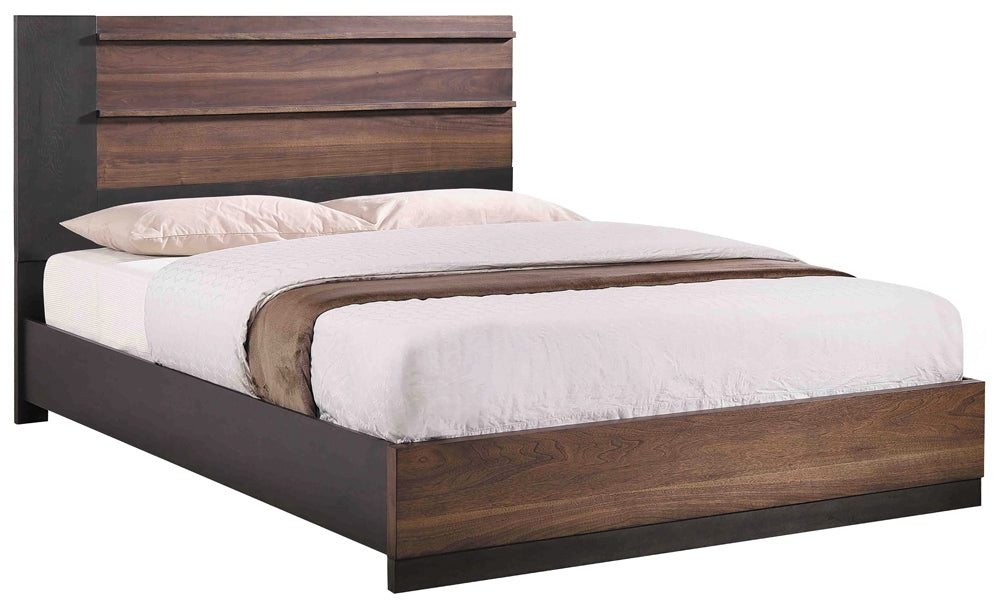 Azalia 5-piece Eastern King Rectangular Bedroom Set Black and Walnut