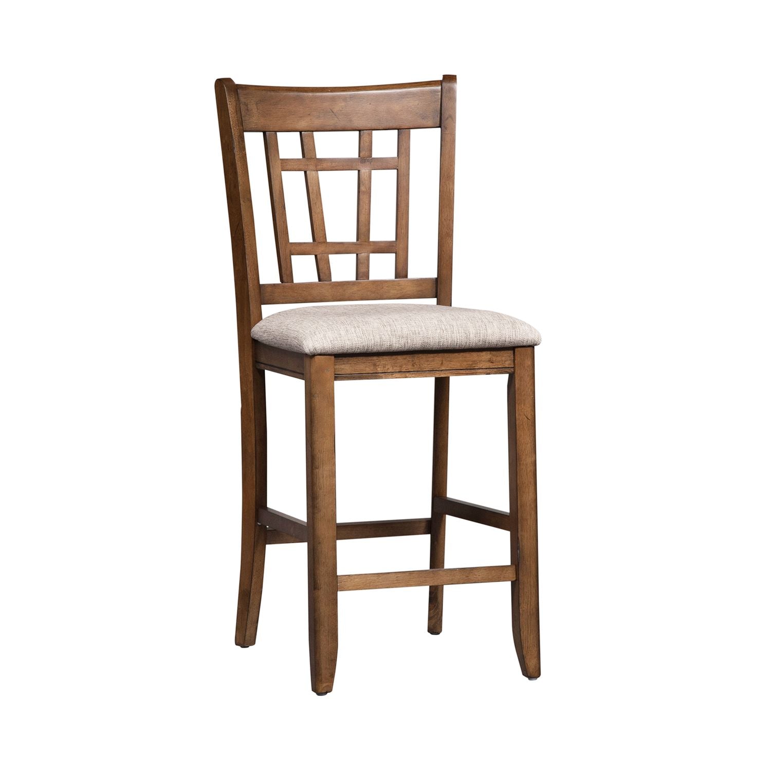 Derrie 24 Inch Lattice Back Counter Chair