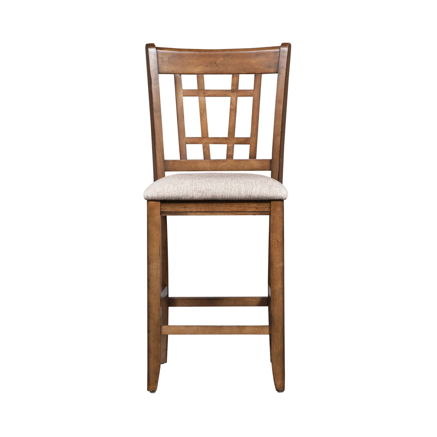 Derrie 24 Inch Lattice Back Counter Chair