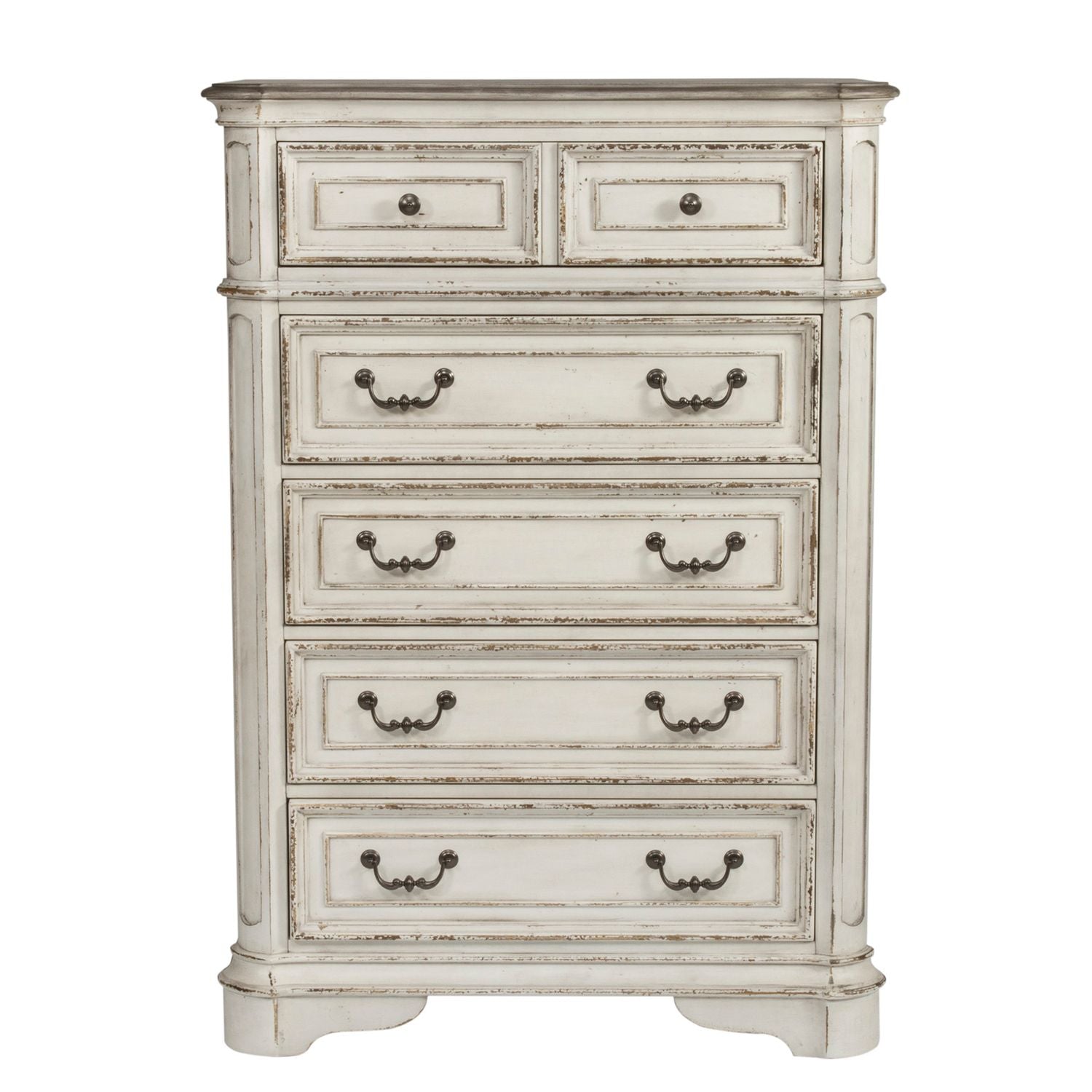 Auvergne King Panel Bed, Dresser & Mirror, Chest, Night Stand