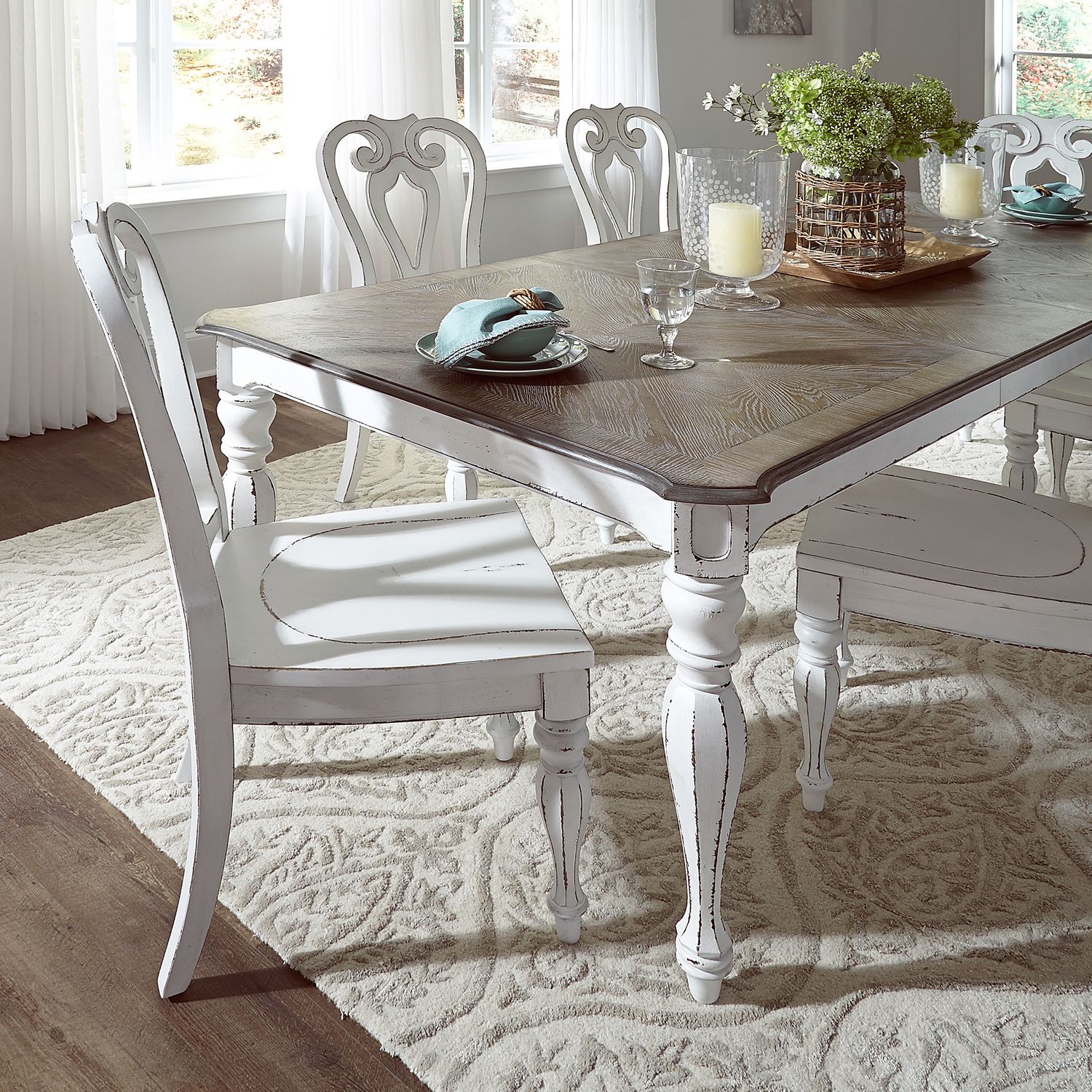 Chuu Opt 7 Piece Leg Dining Table Set