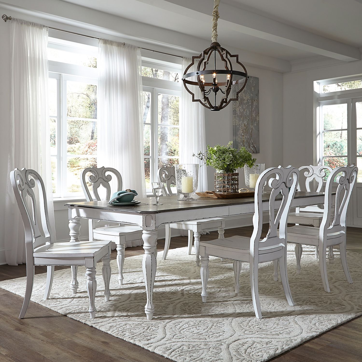 Chuu Opt 7 Piece Leg Dining Table Set