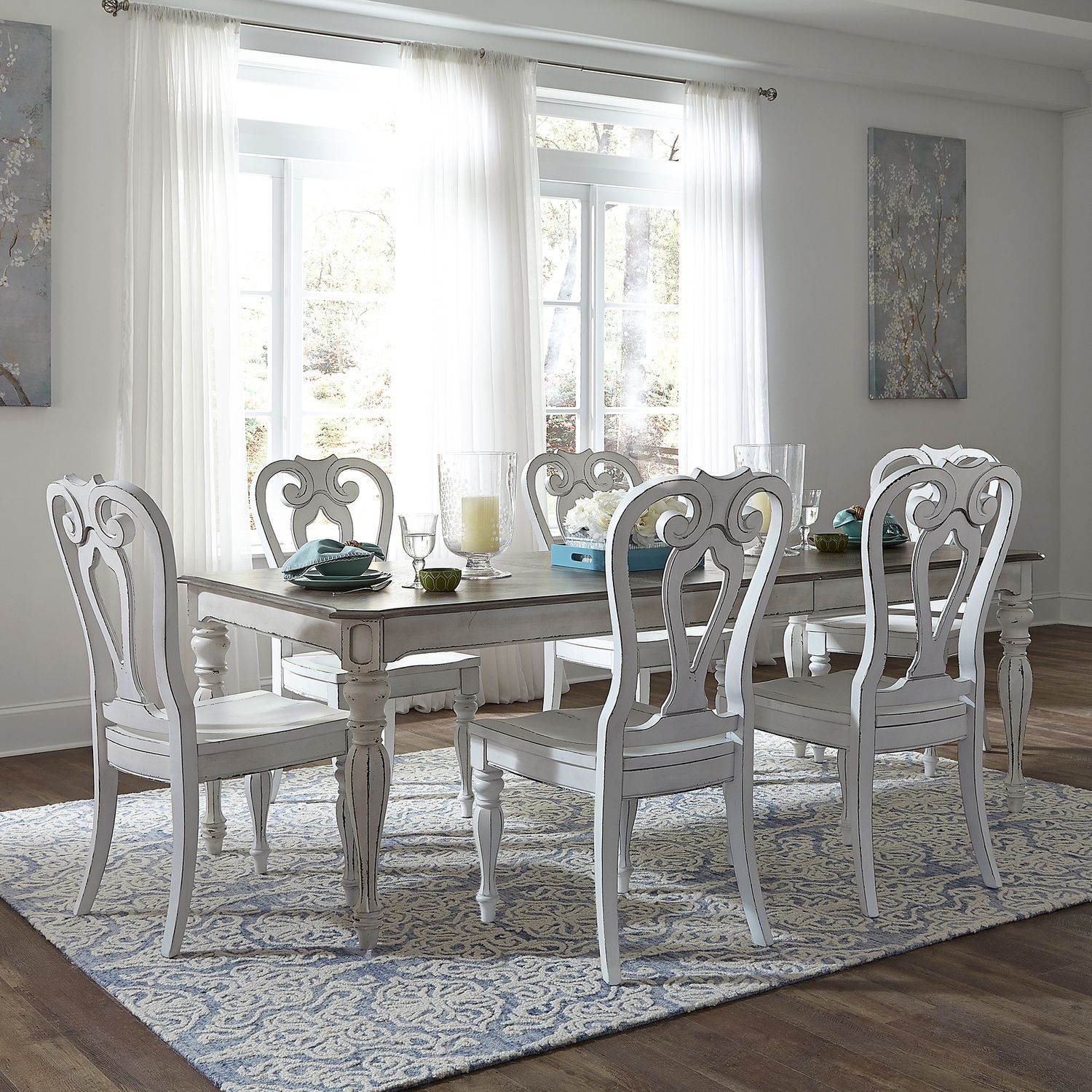 Cassulis Opt 7 Piece Rectangular Dining Table Set