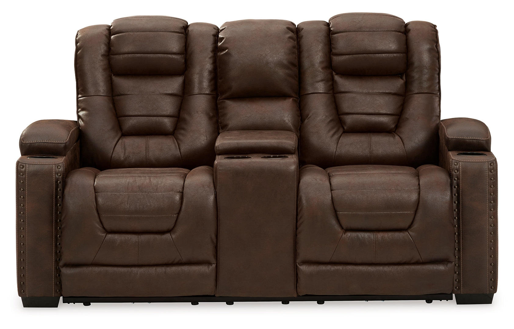 Owner's Box Power Reclining Loveseat with Console