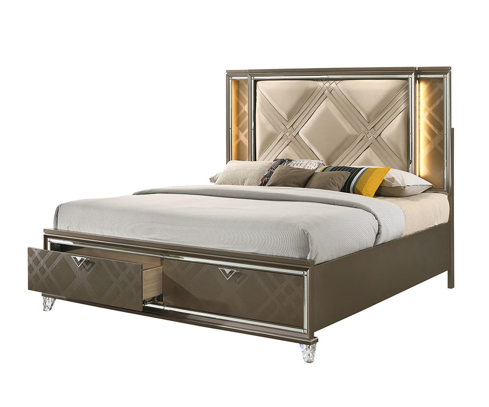 Joub Full Bed W/Led & Storage