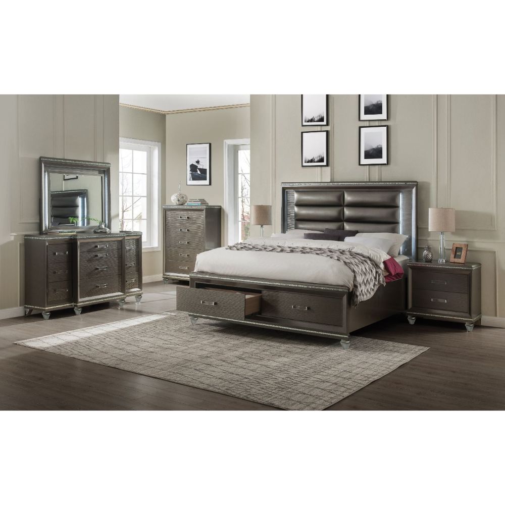 Boultwood Queen Bed W/Led & Storage