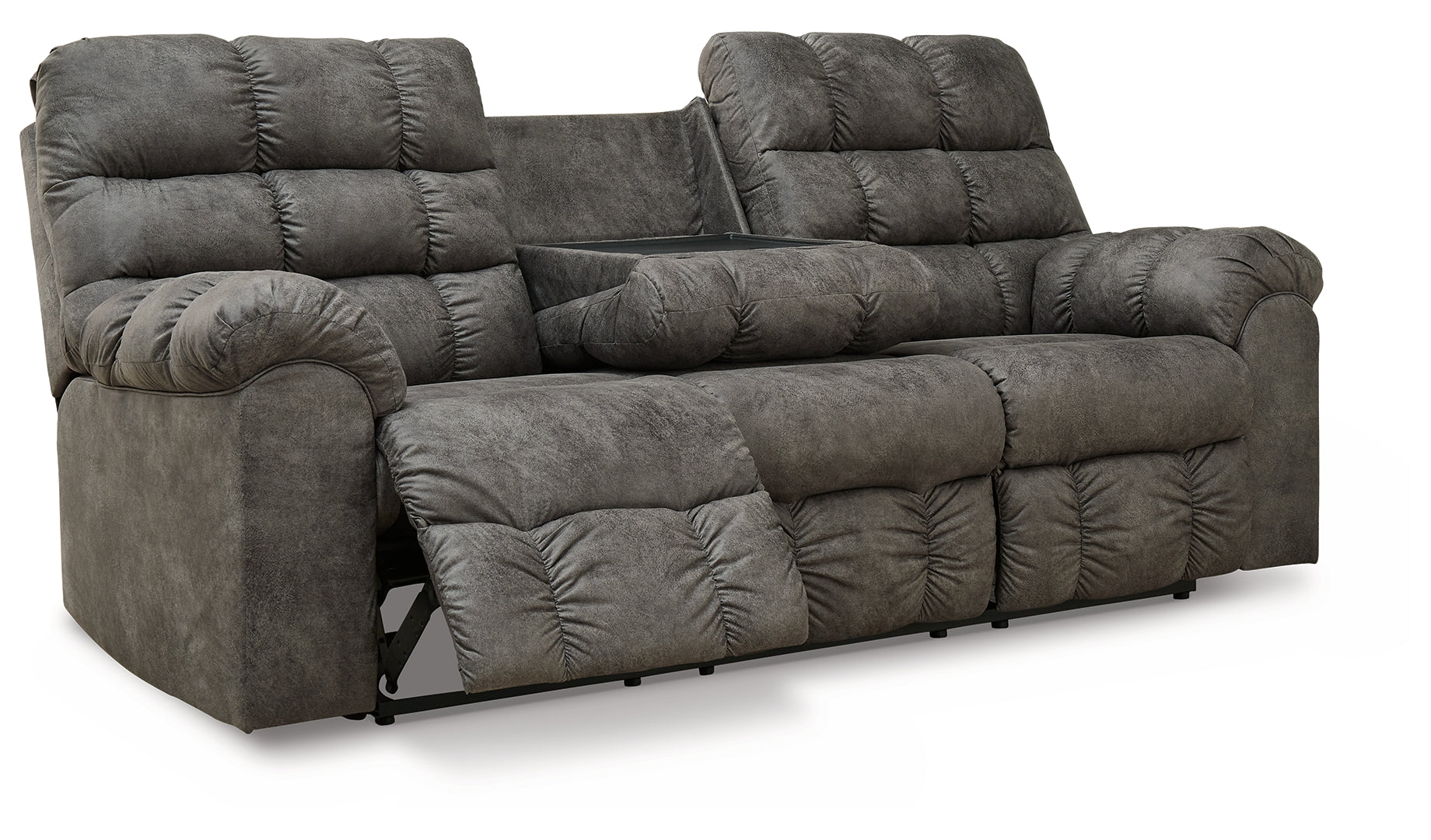 Derwin Reclining Sofa with Drop Down Table