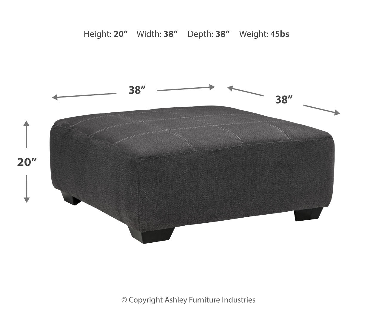 Ambee Oversized Accent Ottoman