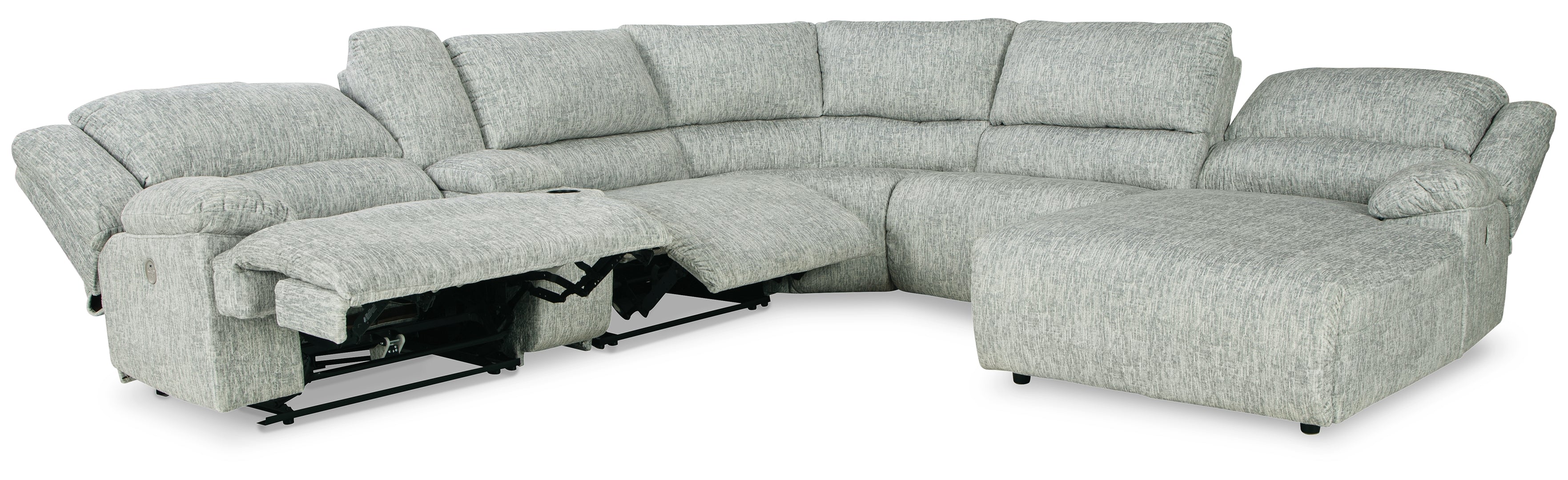 McClelland 6-Piece Power Reclining Sectional with Chaise