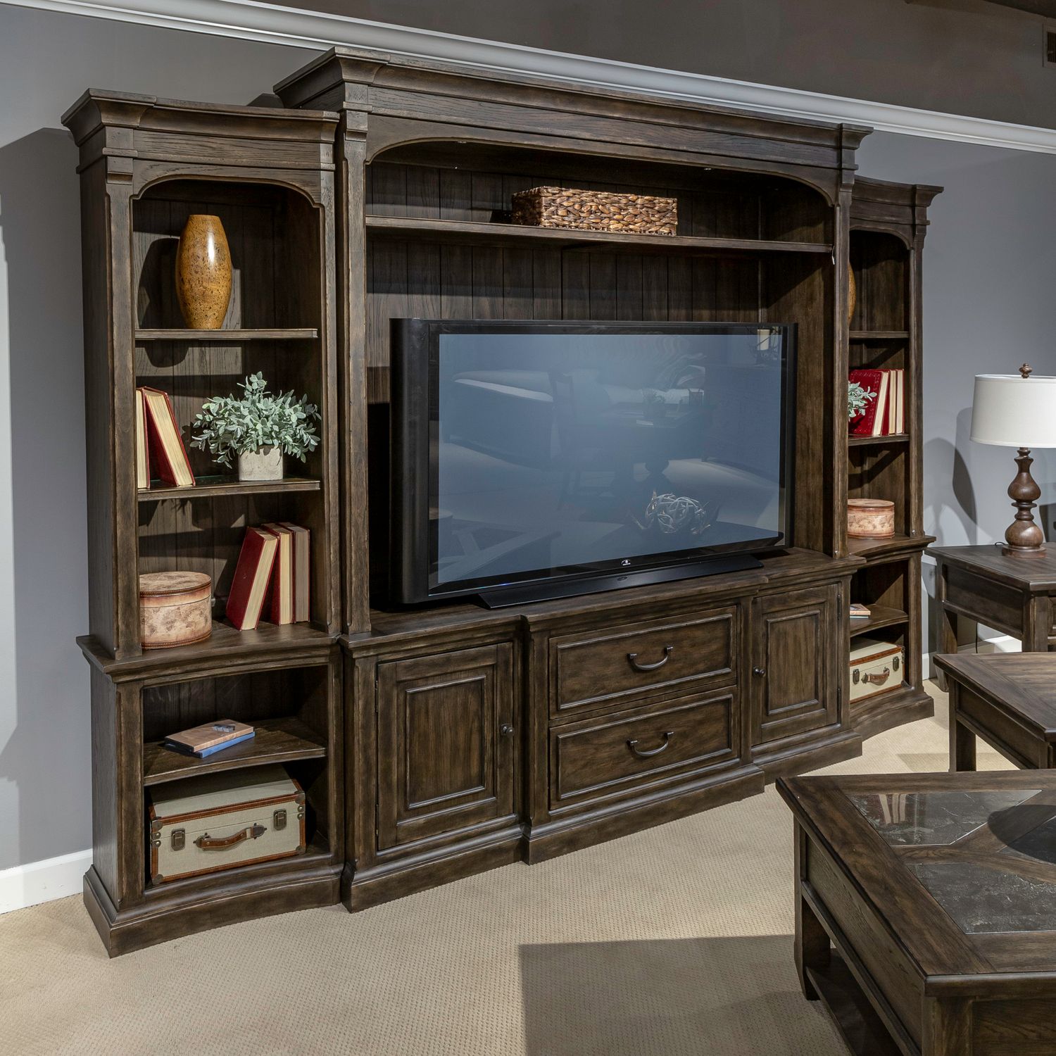 Cuyama Entertainment Center TV Stand with Piers