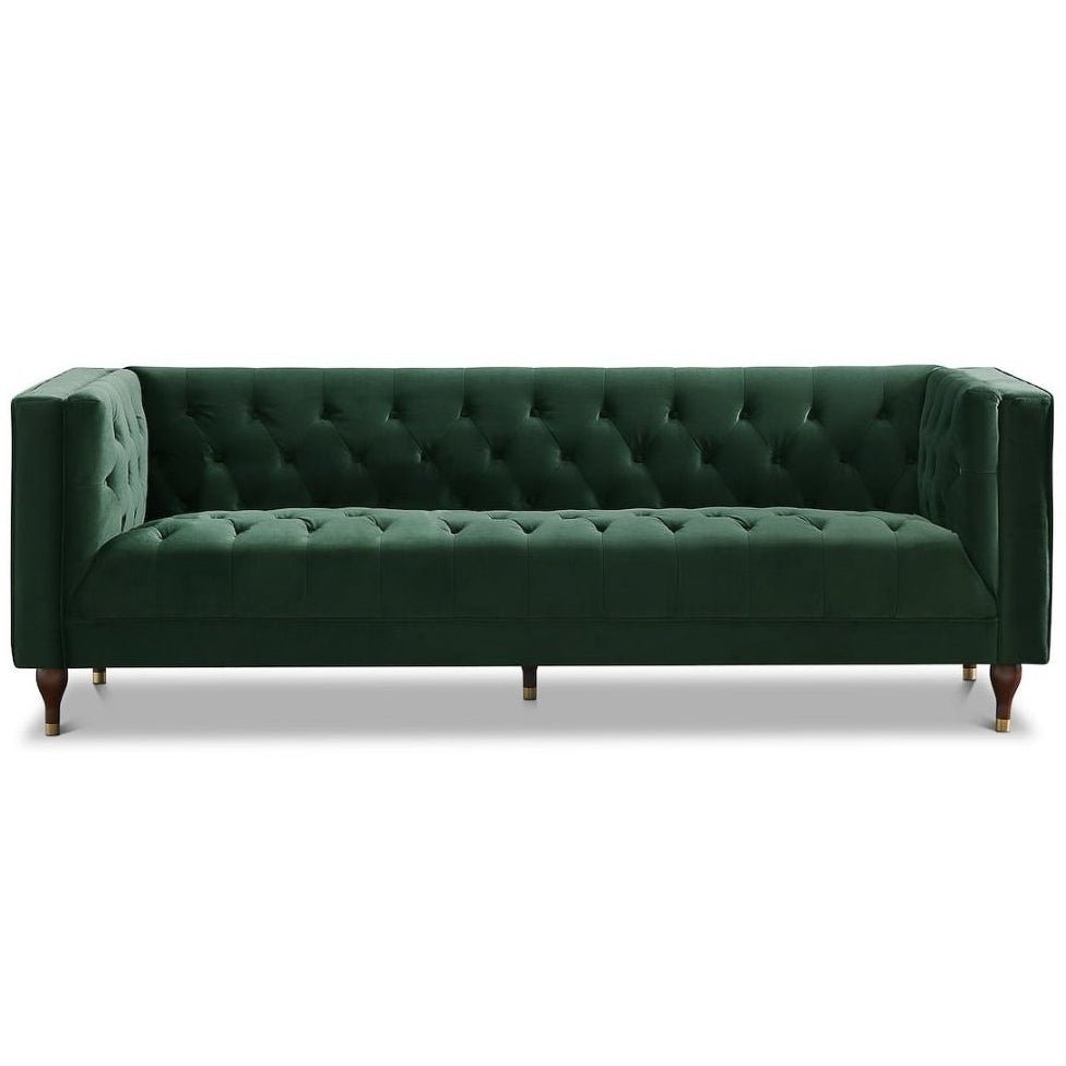 Houston Modern Sofa Green Velvet