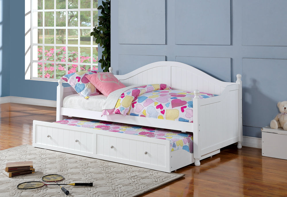 Julie Ann Twin Daybed with Trundle White