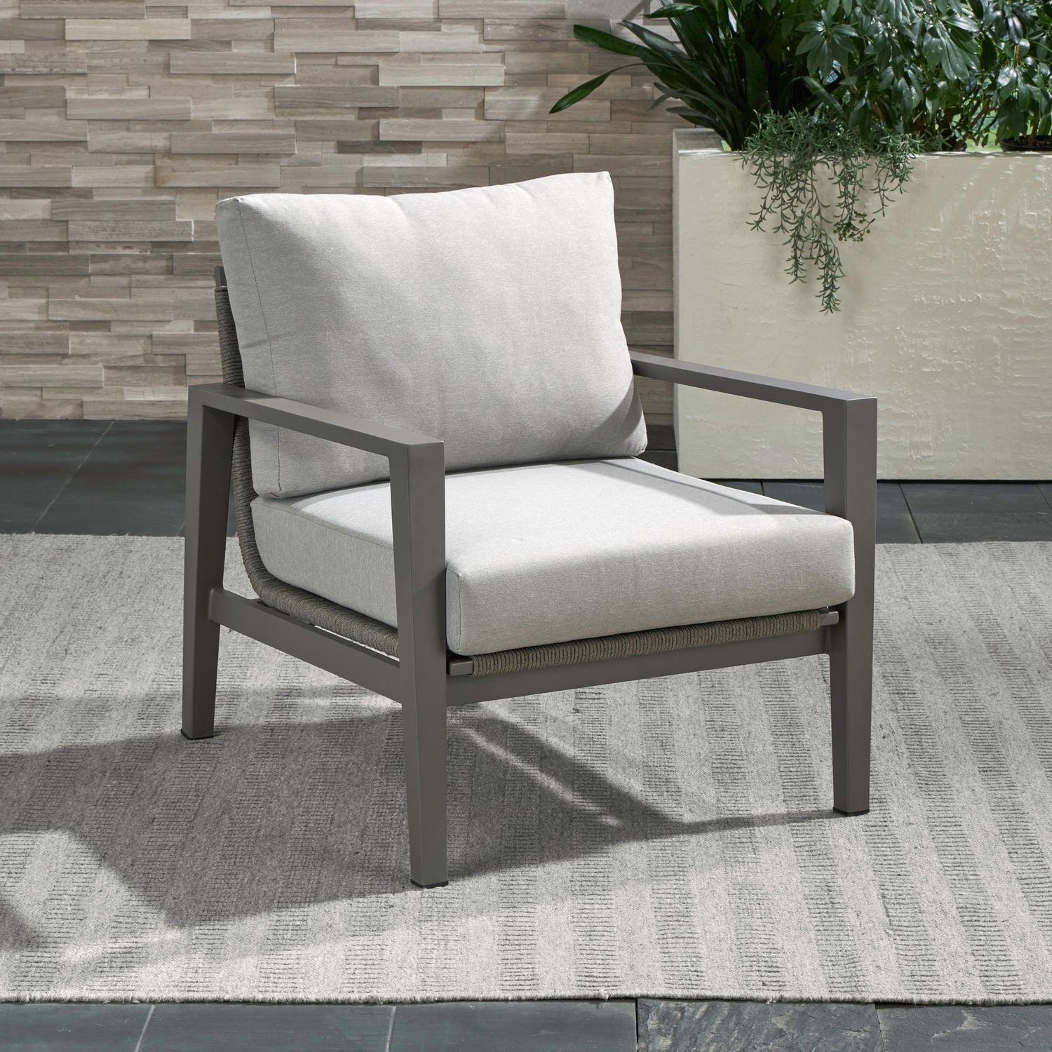 Allivia Stationary Club Chair - Granite