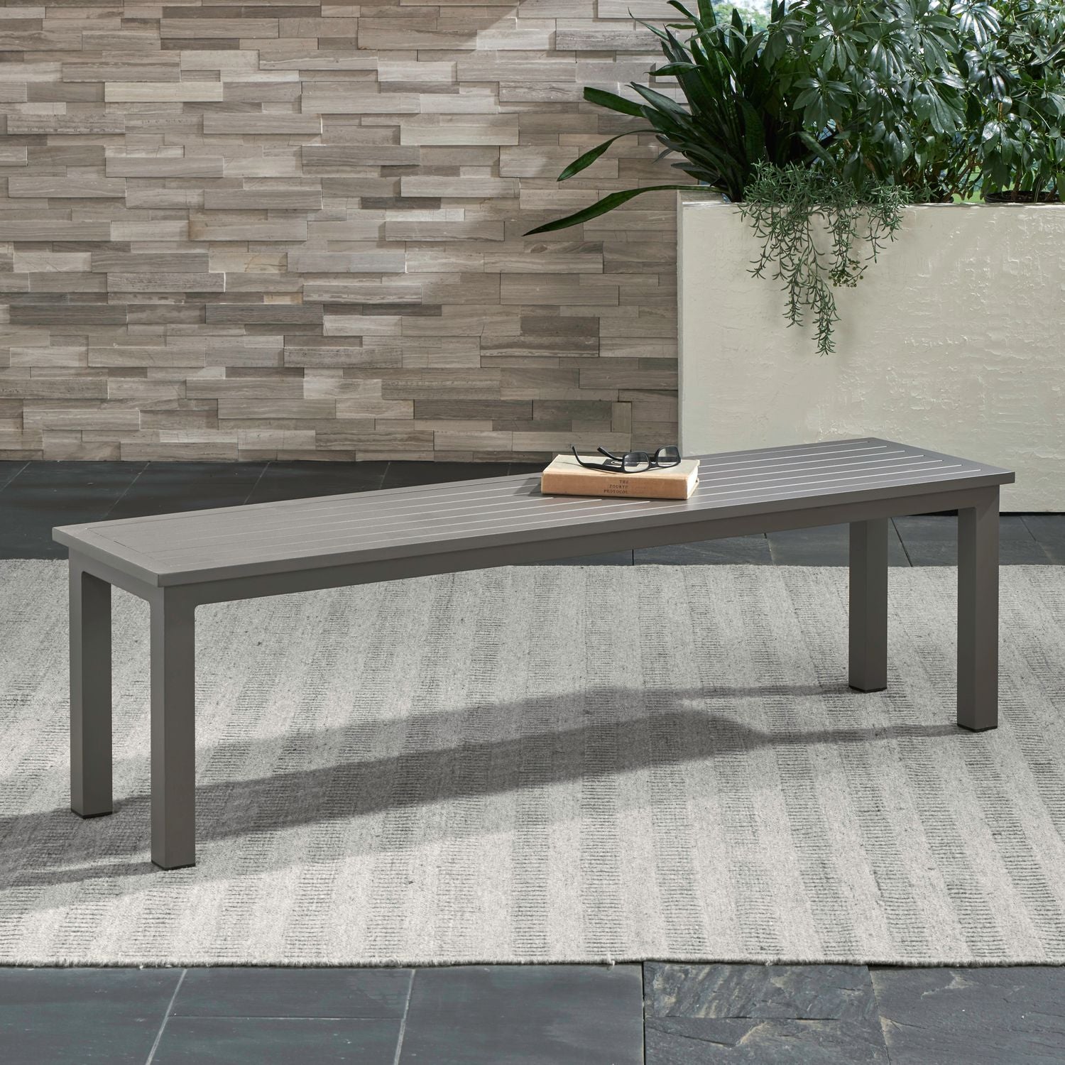 Southfields Outdoor Dining Bench - Granite