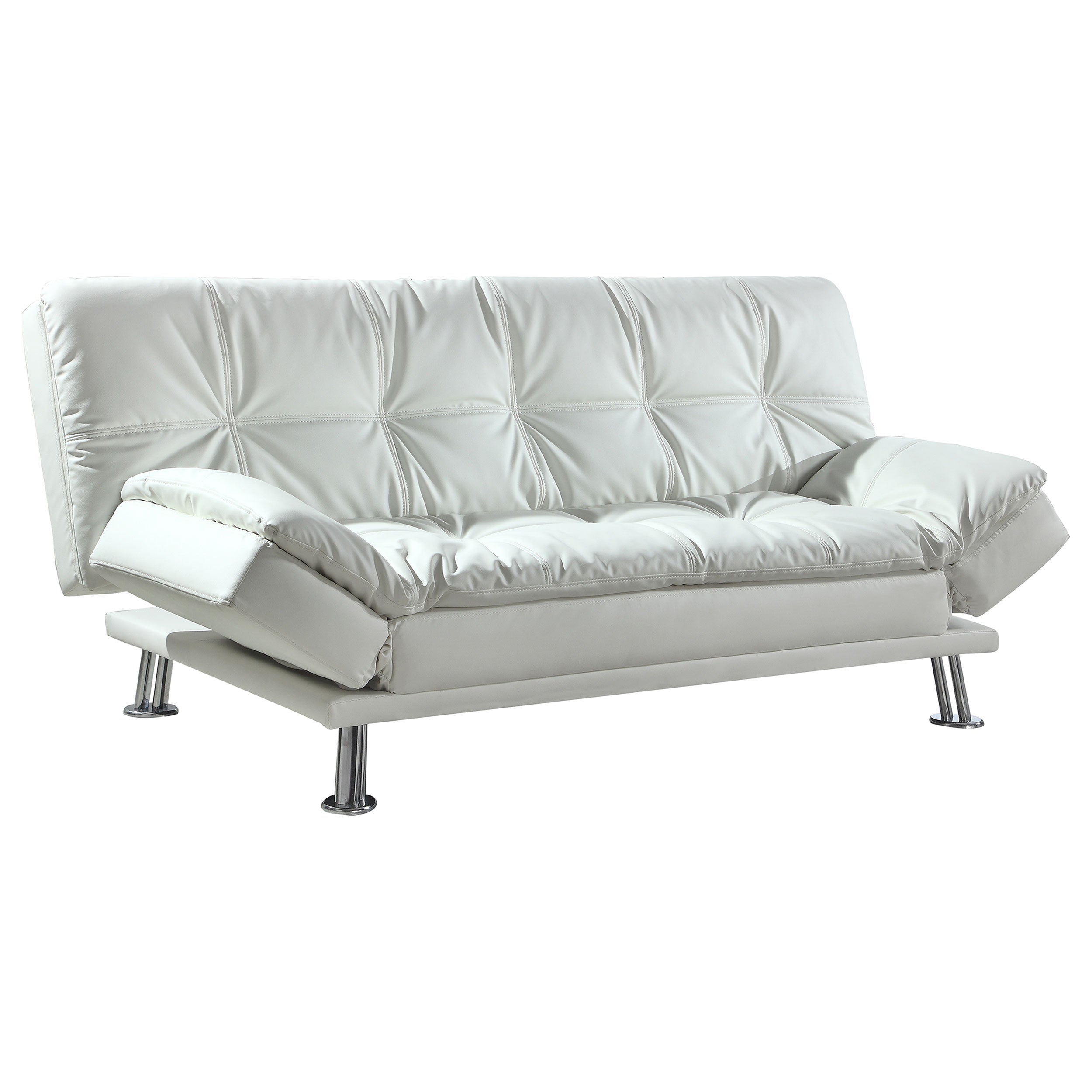 Kentlyn Tufted Back Upholstered Sofa Bed White Sofa Bed White