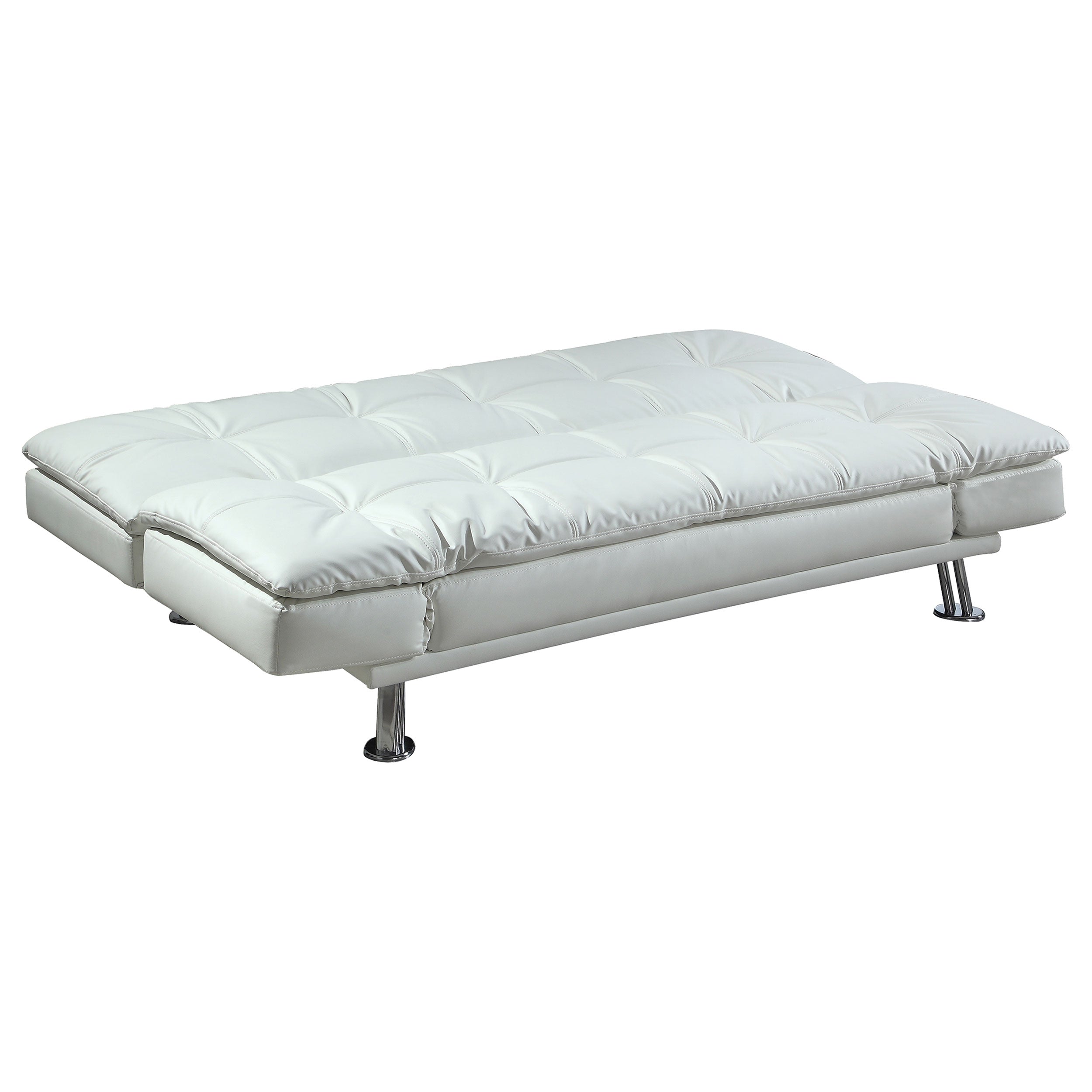 Kentlyn Tufted Back Upholstered Sofa Bed White Sofa Bed White