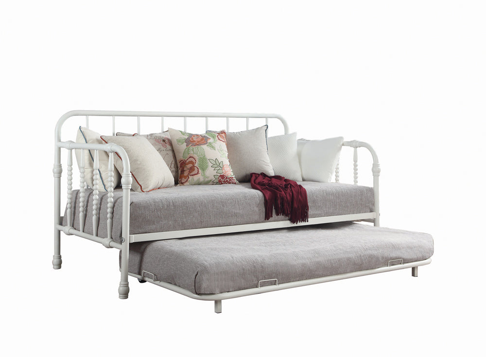 Marina Twin Metal Daybed with Trundle White