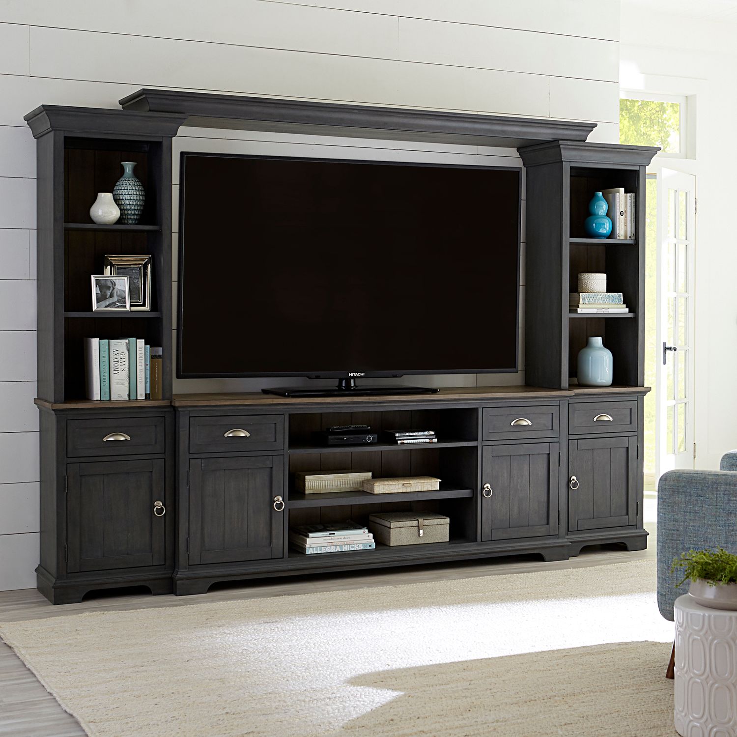 Conatser Entertainment Center TV Stand with Piers