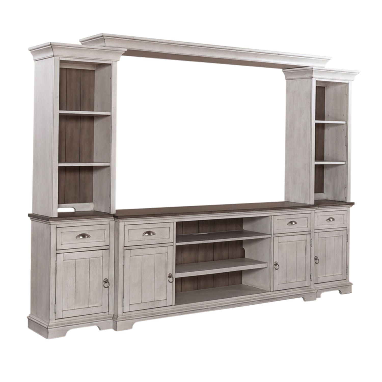 Graycin Entertainment Center TV Stand with Piers