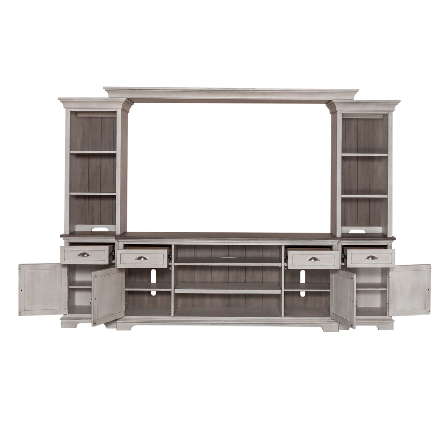 Graycin Entertainment Center TV Stand with Piers