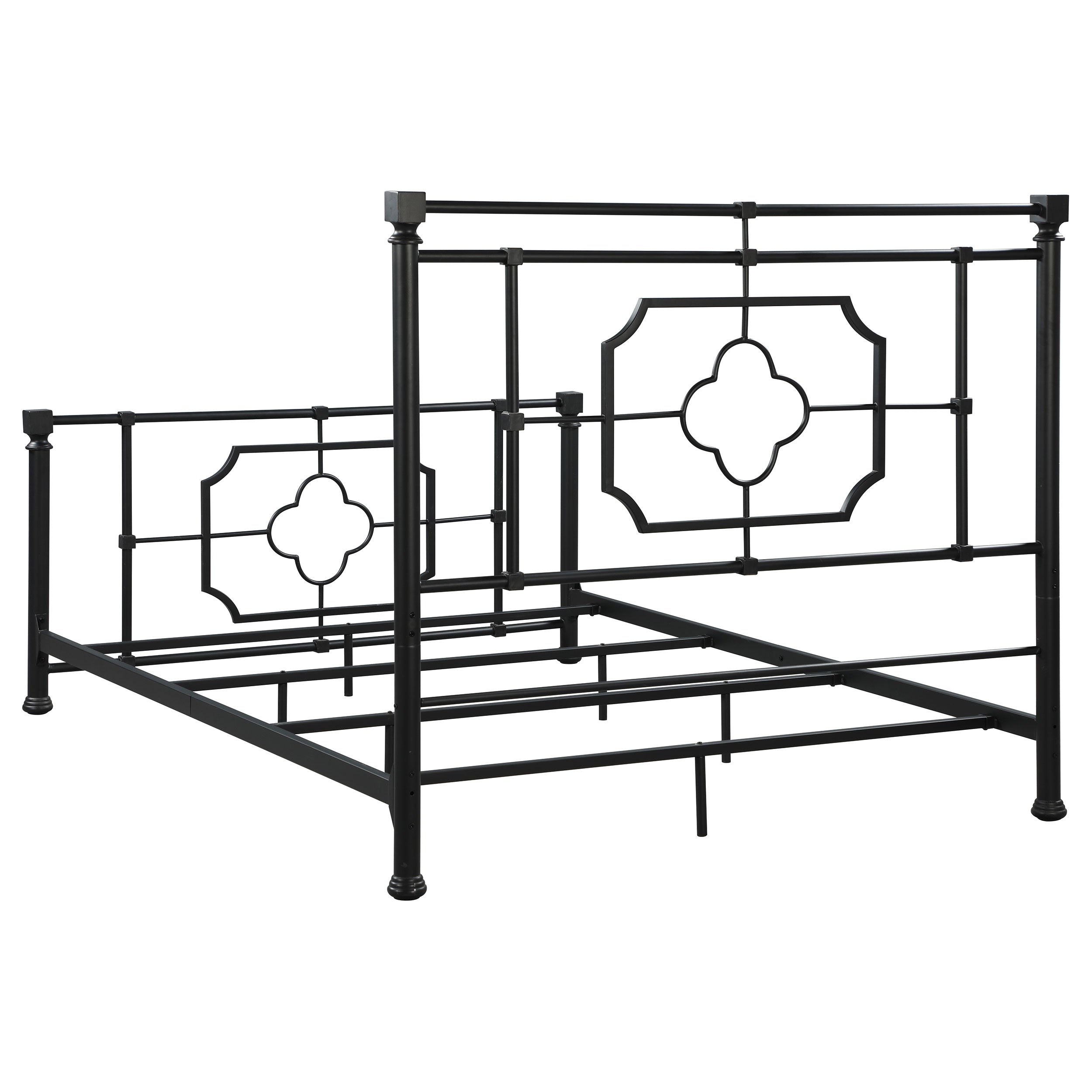 Paskay Eastern King Metal Panel Bed Matte Black