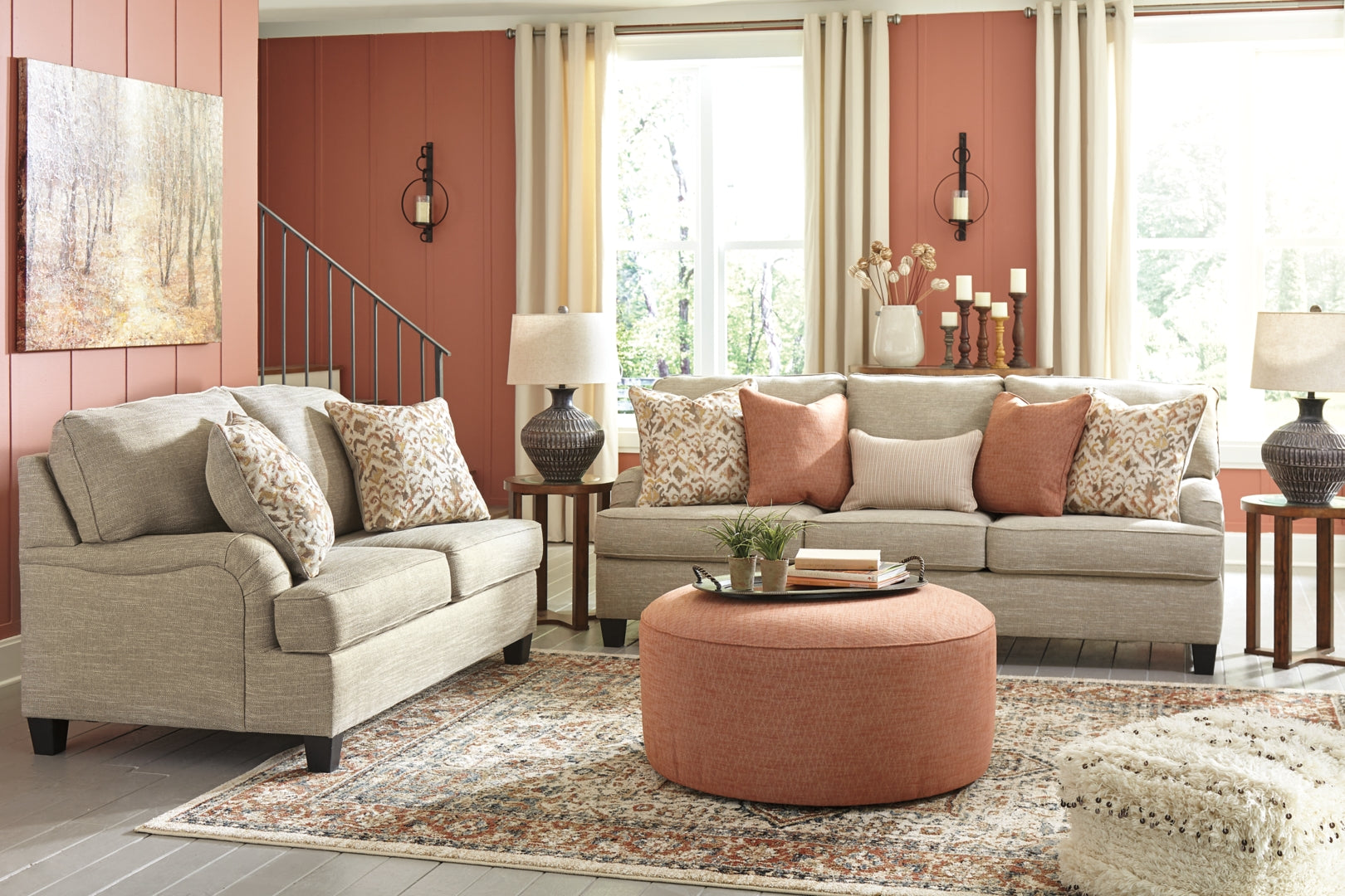 Almanza Sofa, Loveseat and Ottoman