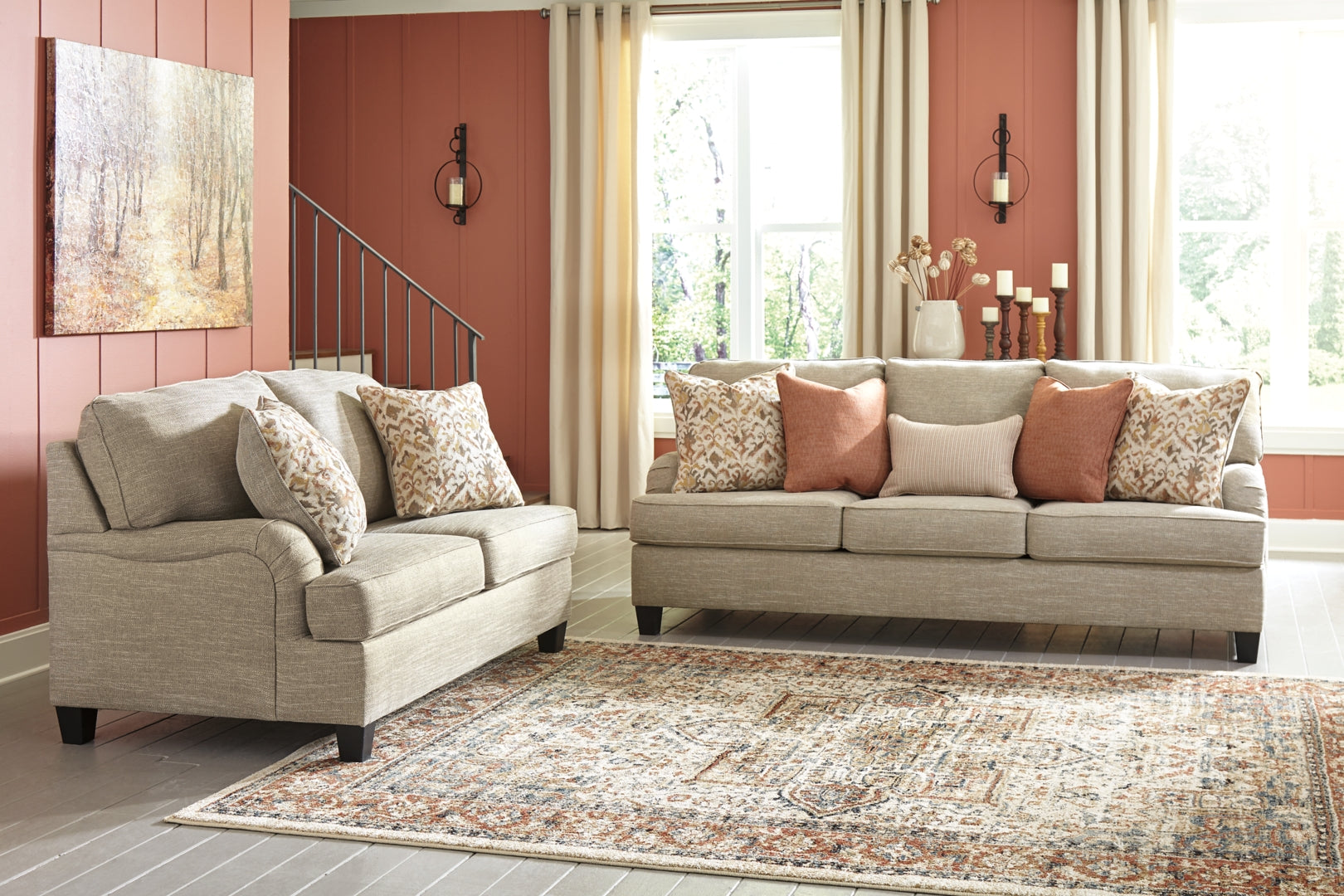 Almanza Sofa and Loveseat