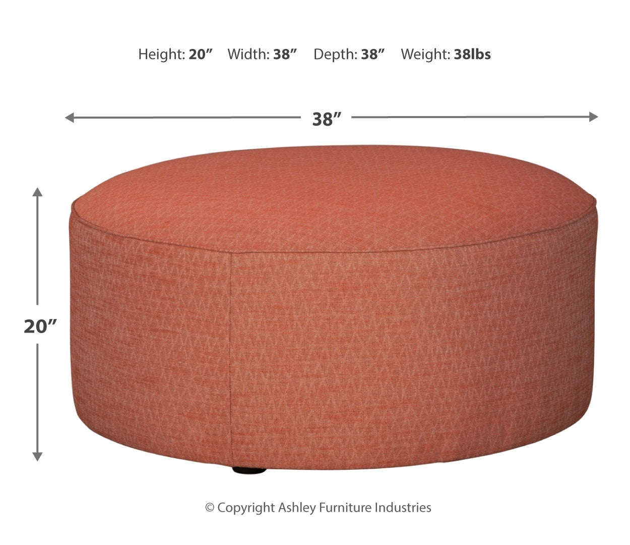 Almanza Oversized Accent Ottoman