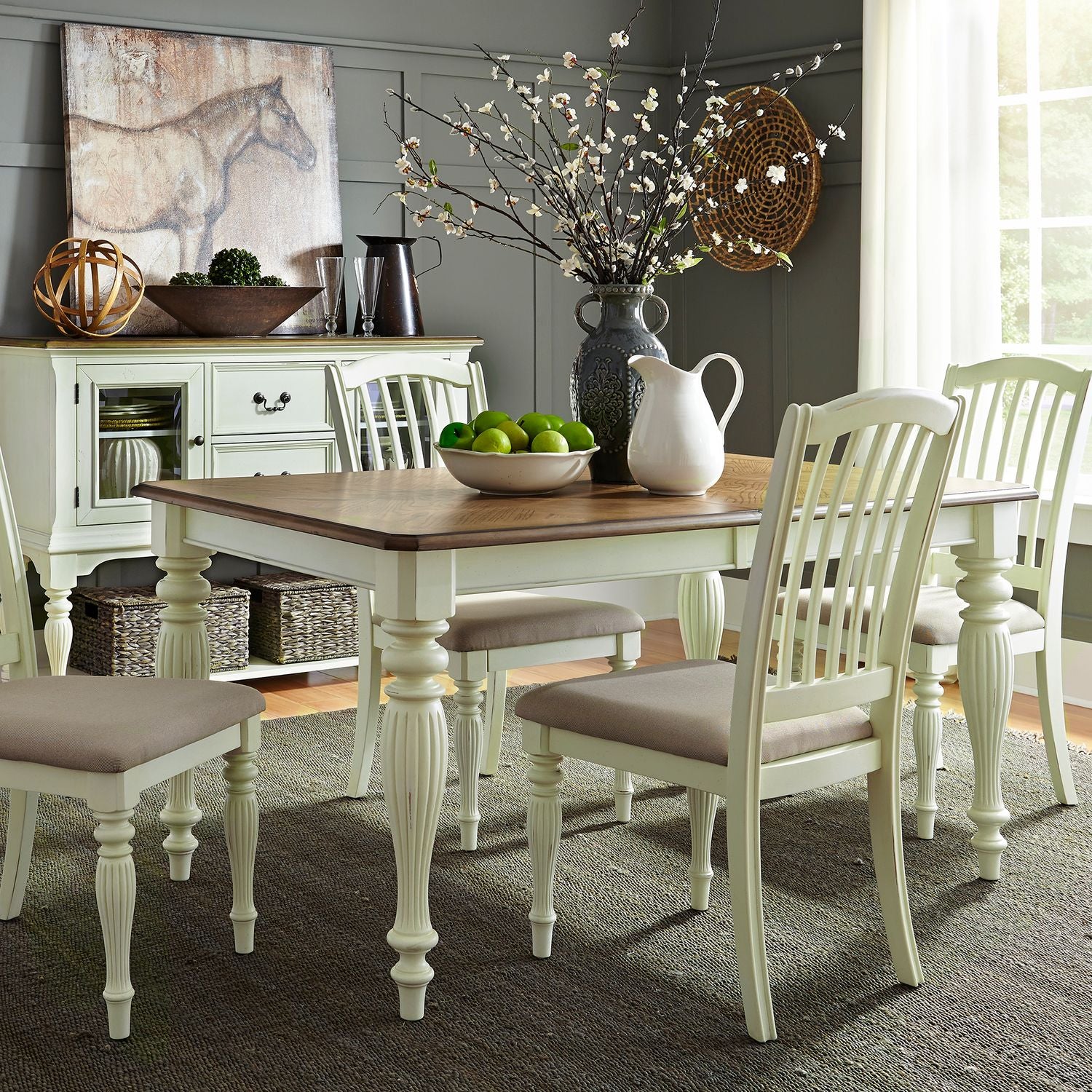 Carmalita 5 Piece Rectangular Dining Table Set