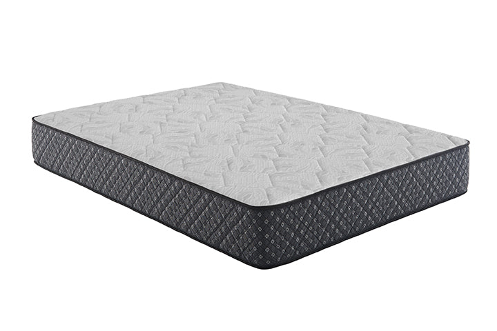 Aspen 12.25" Full Mattress White and Black