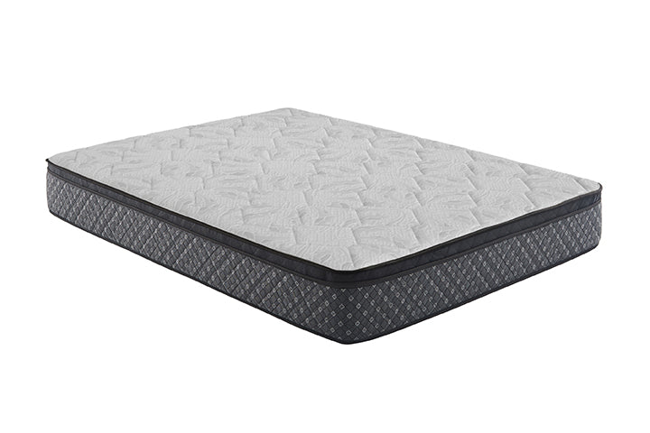 Aspen 12.5" Full Mattress White and Black