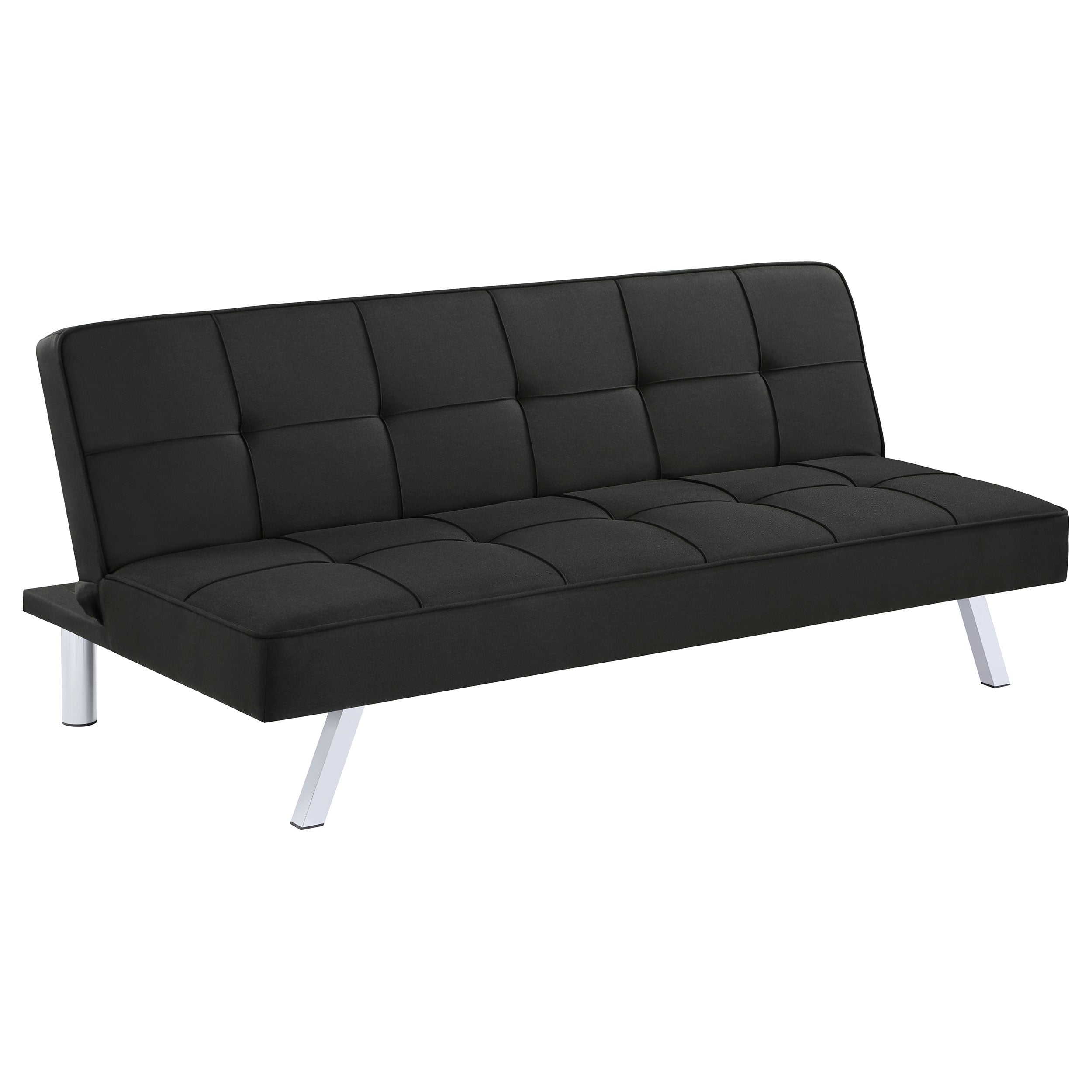 Joel Upholstered Tufted Sofa Bed Sofa Bed Black