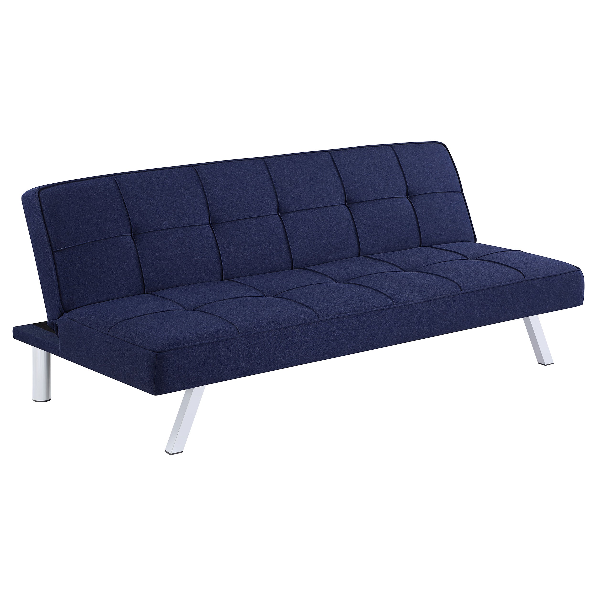 Joel Upholstered Tufted Sofa Bed Sofa Bed Blue