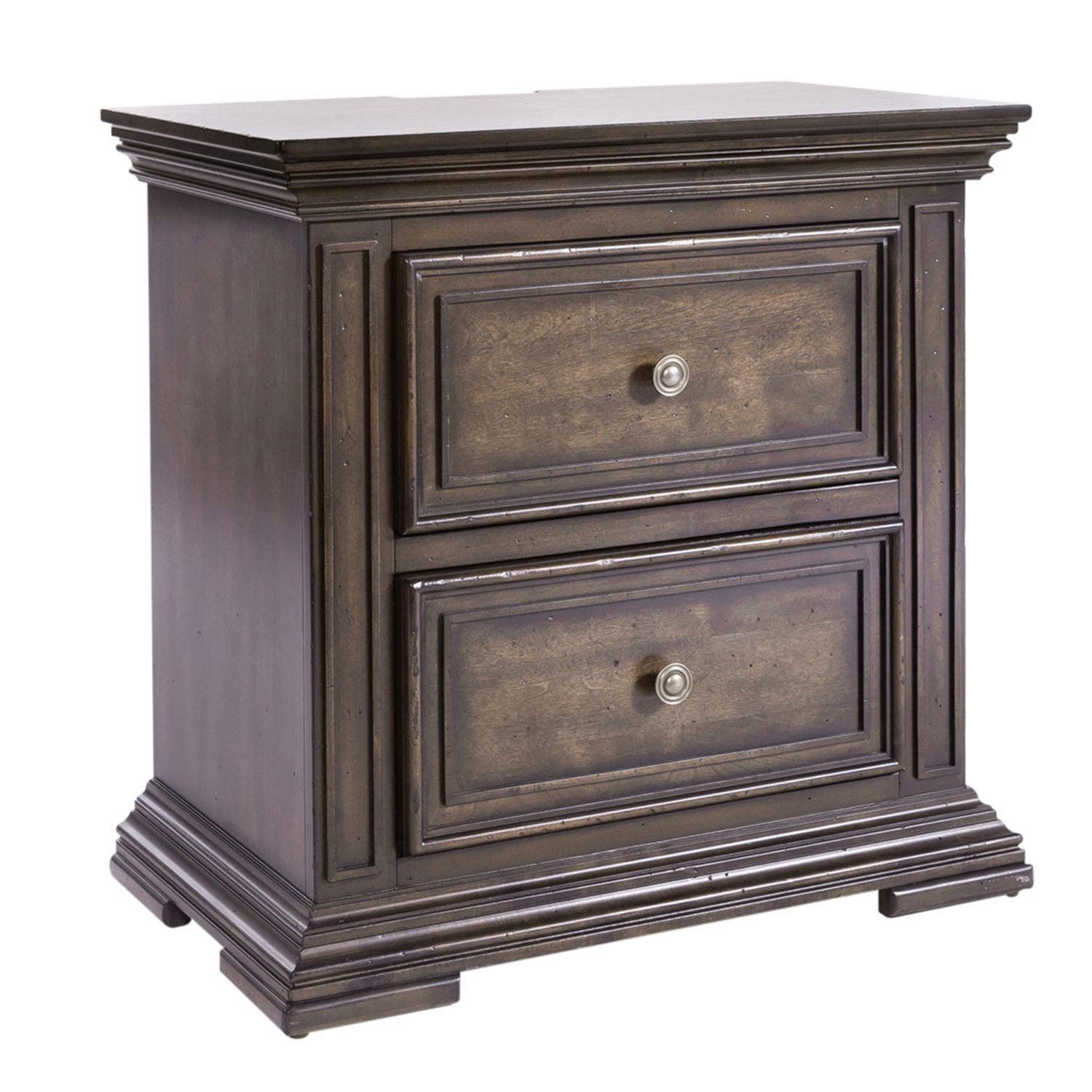 Arseniy 2 Drawer Night Stand with Charging Station