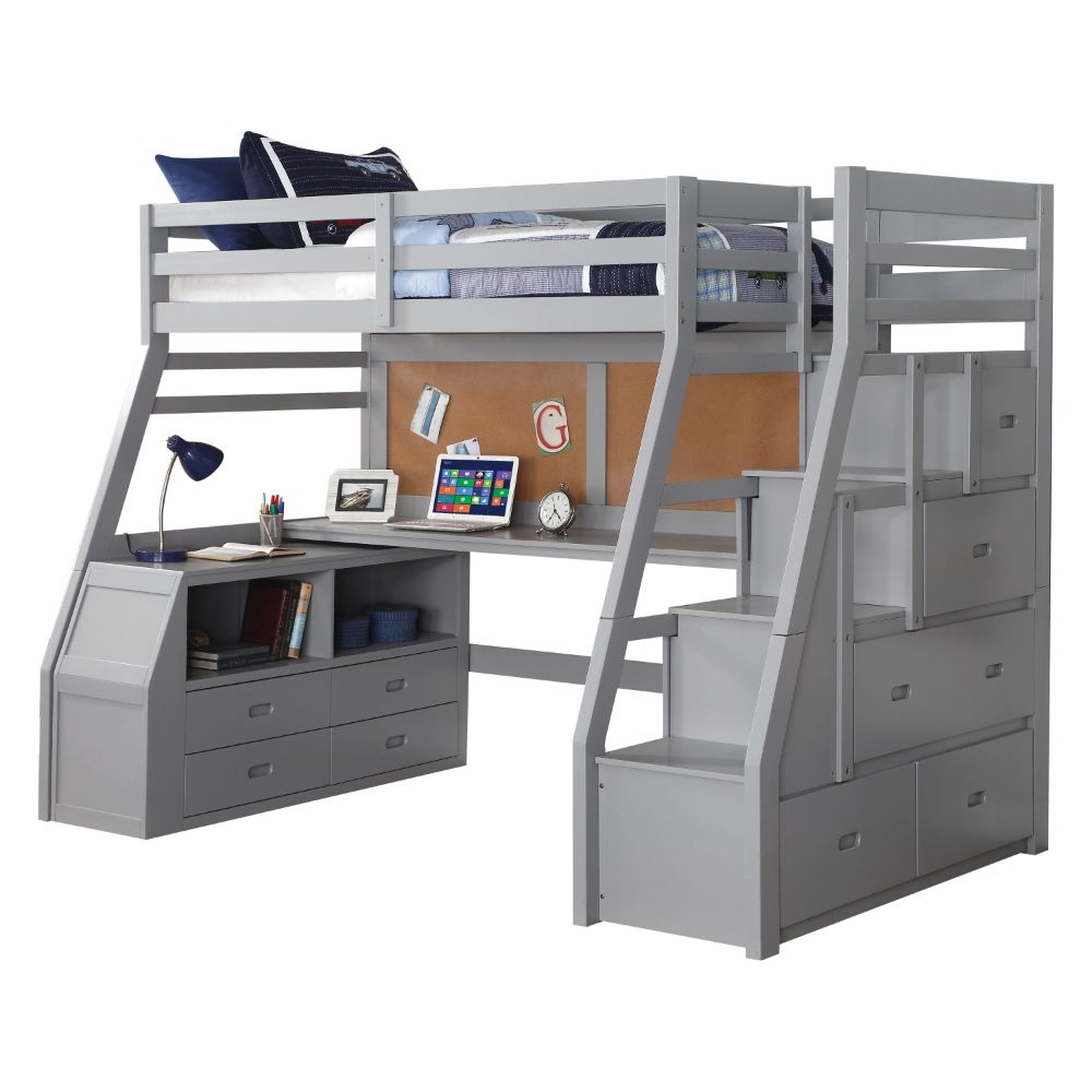 Jahsiah Twin Loft Bed W/Storage