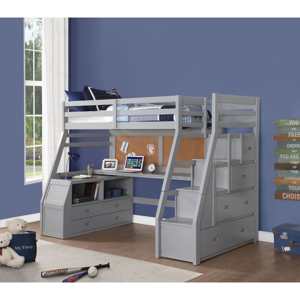 Jahsiah Twin Loft Bed W/Storage