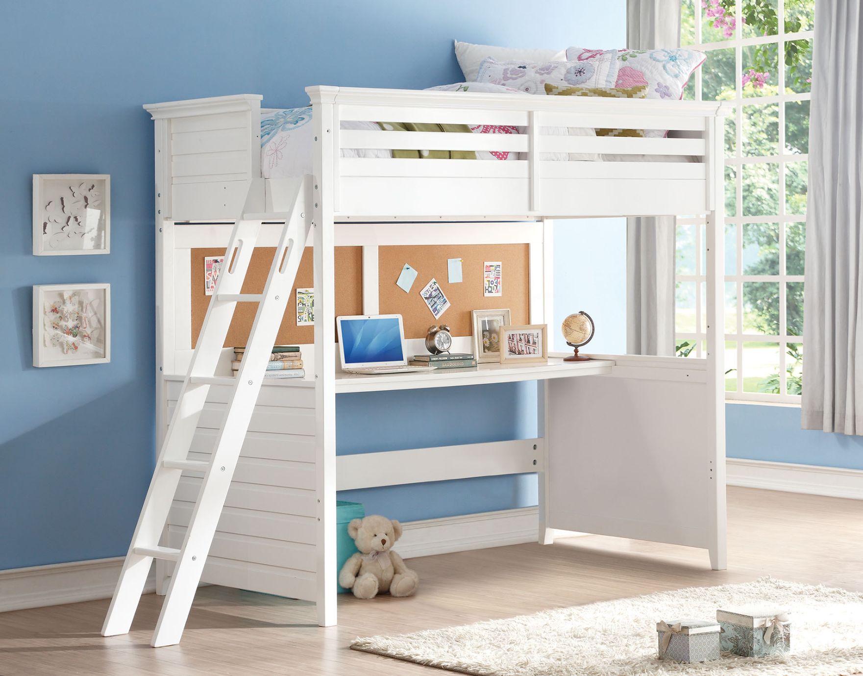 Amierah Twin Loft Bed W/Desk