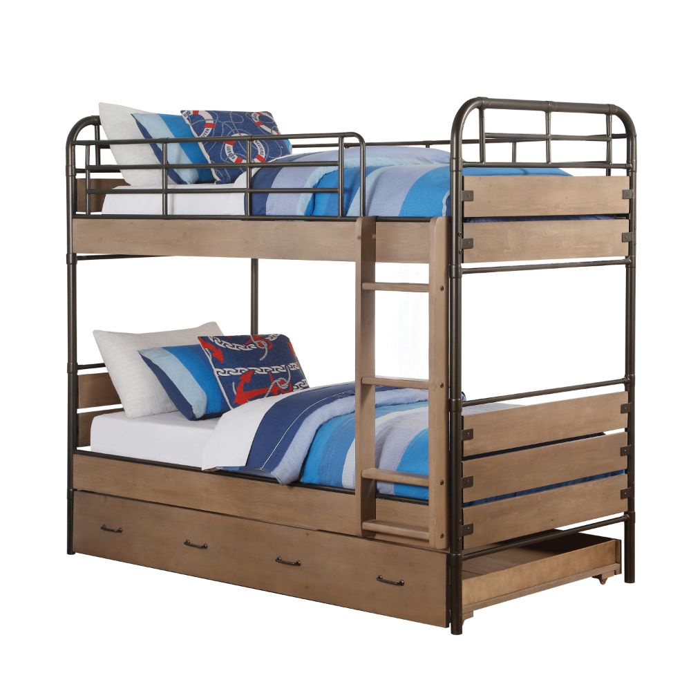 Emroy Twin/Twin Bunk Bed W/Trundle