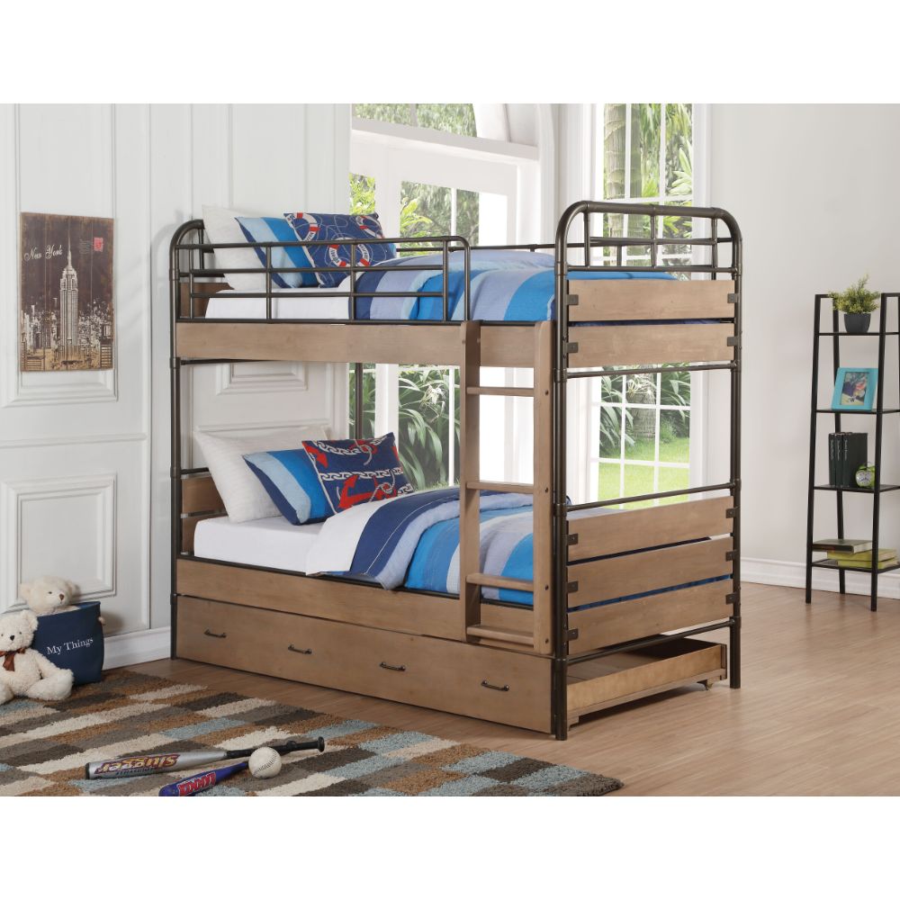 Emroy Twin/Twin Bunk Bed W/Trundle