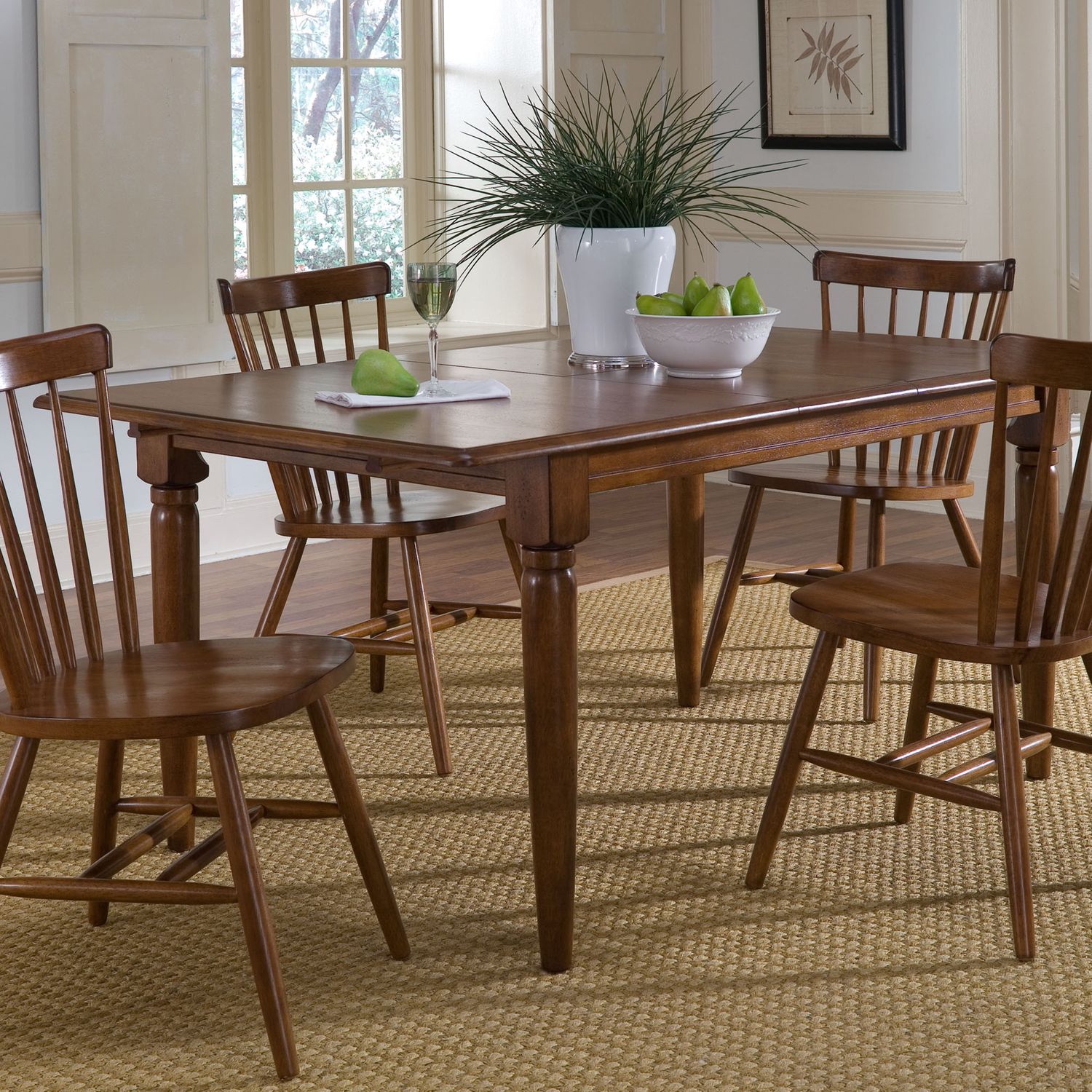 Benjammin Butterfly Leaf Dining Table - Tobacco