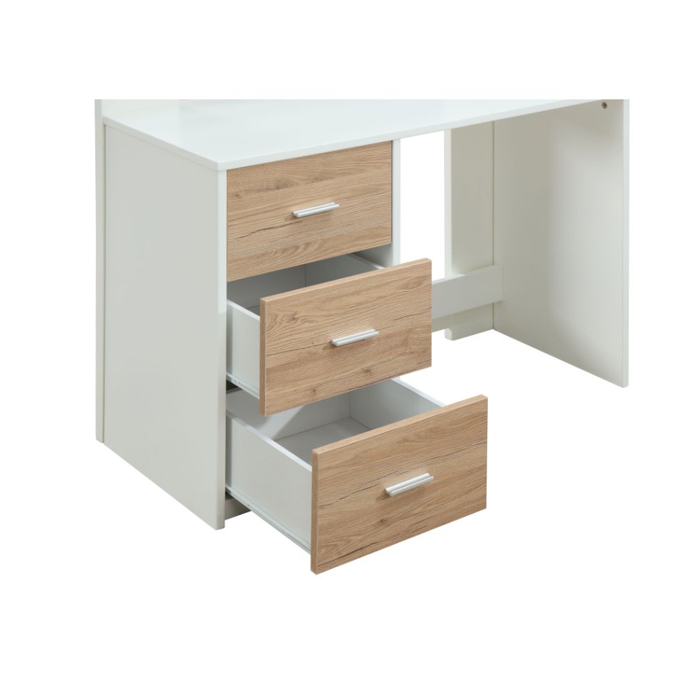 Jeneka Twin Loft Bed W/Desk & Wardrobe