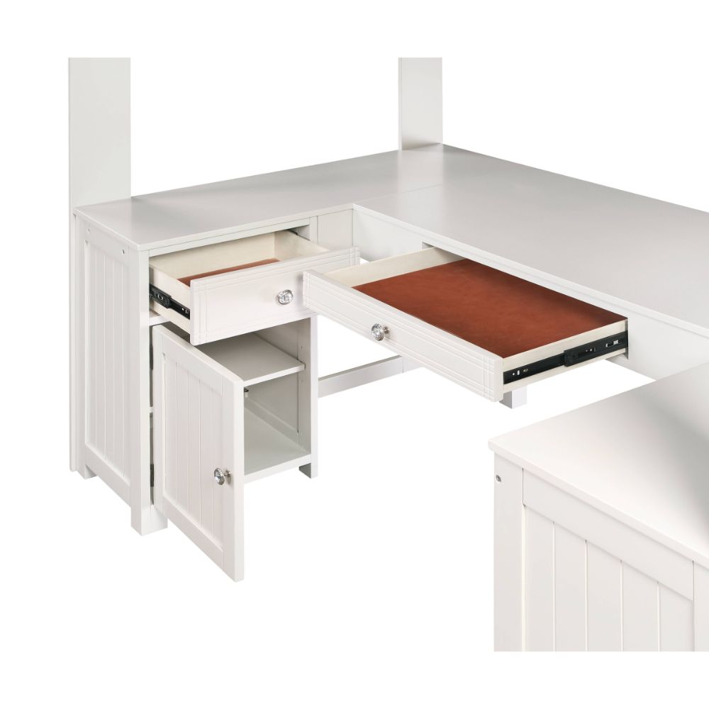 Ashpreet Twin Loft Bed W/Desk & Bookcase & Chest