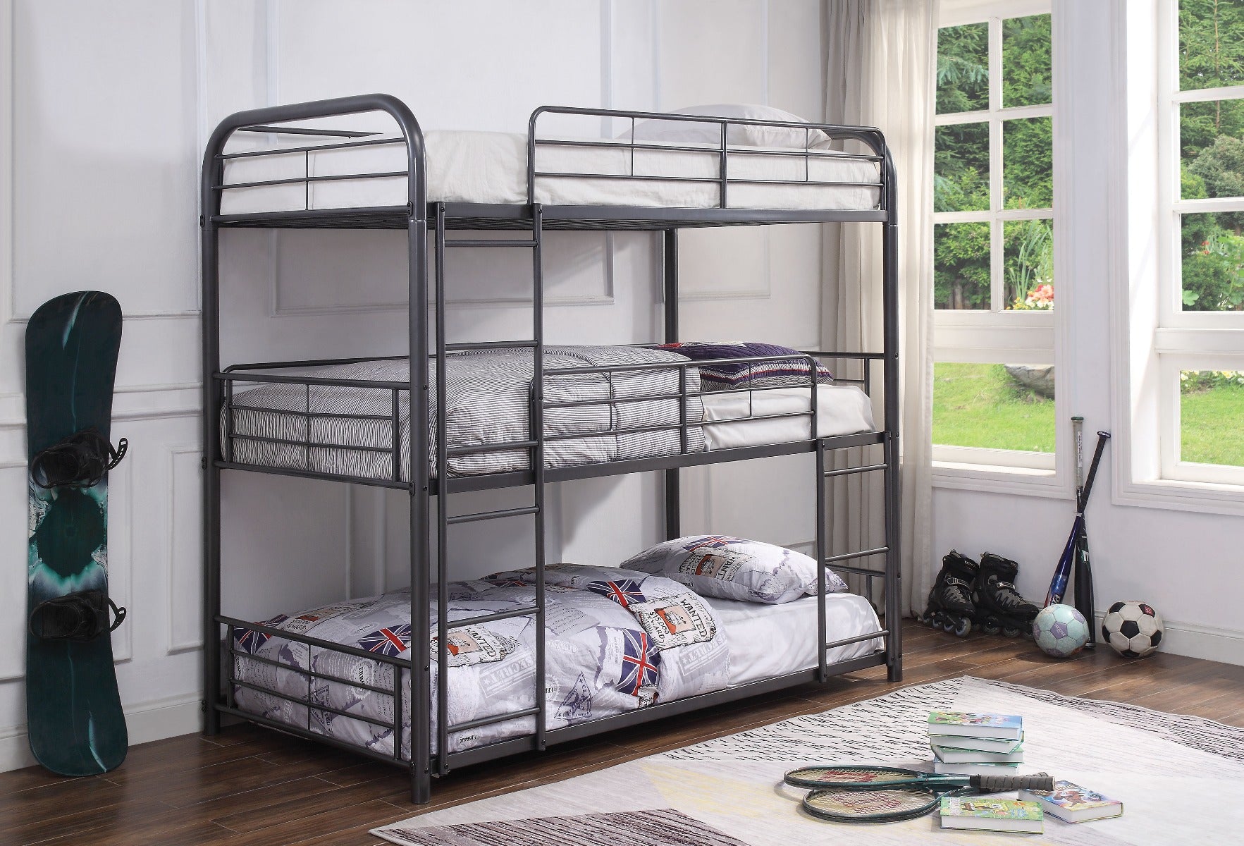 Dottery Triple Full Bunk Bed